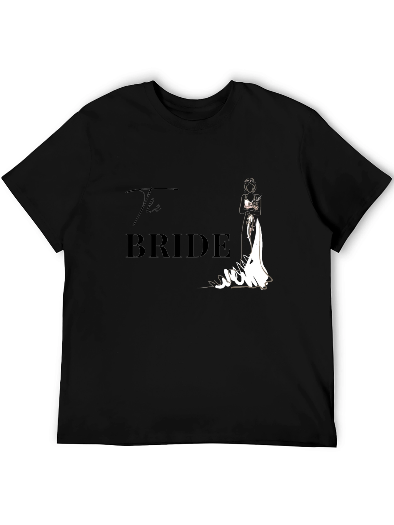 Black The Bride T-Shirt - Wedding Party Apparel view 5