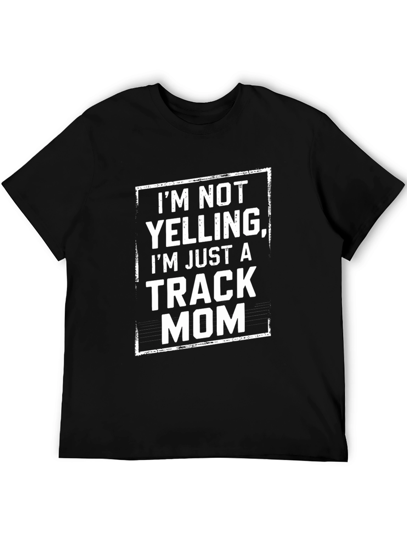 Black Track Mom T-Shirt - Novelty Graphic Tee view 5