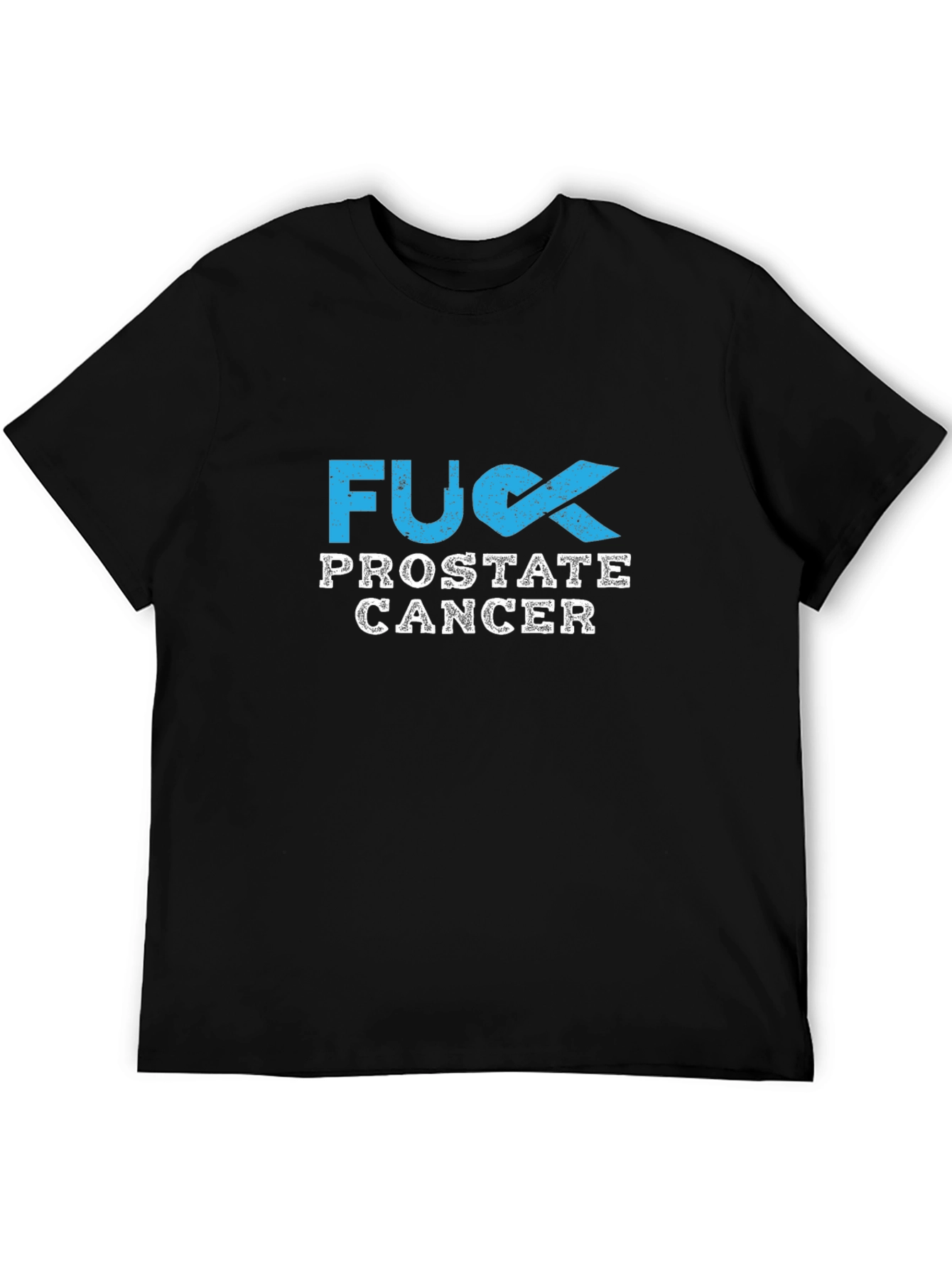 Black Fight Prostate Cancer T-Shirt - Black view 5