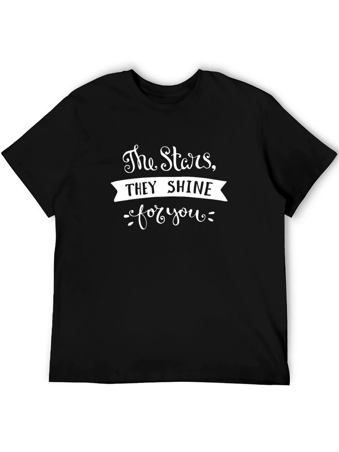 Black The Stars, They Shine For You Black T-Shirt view 5