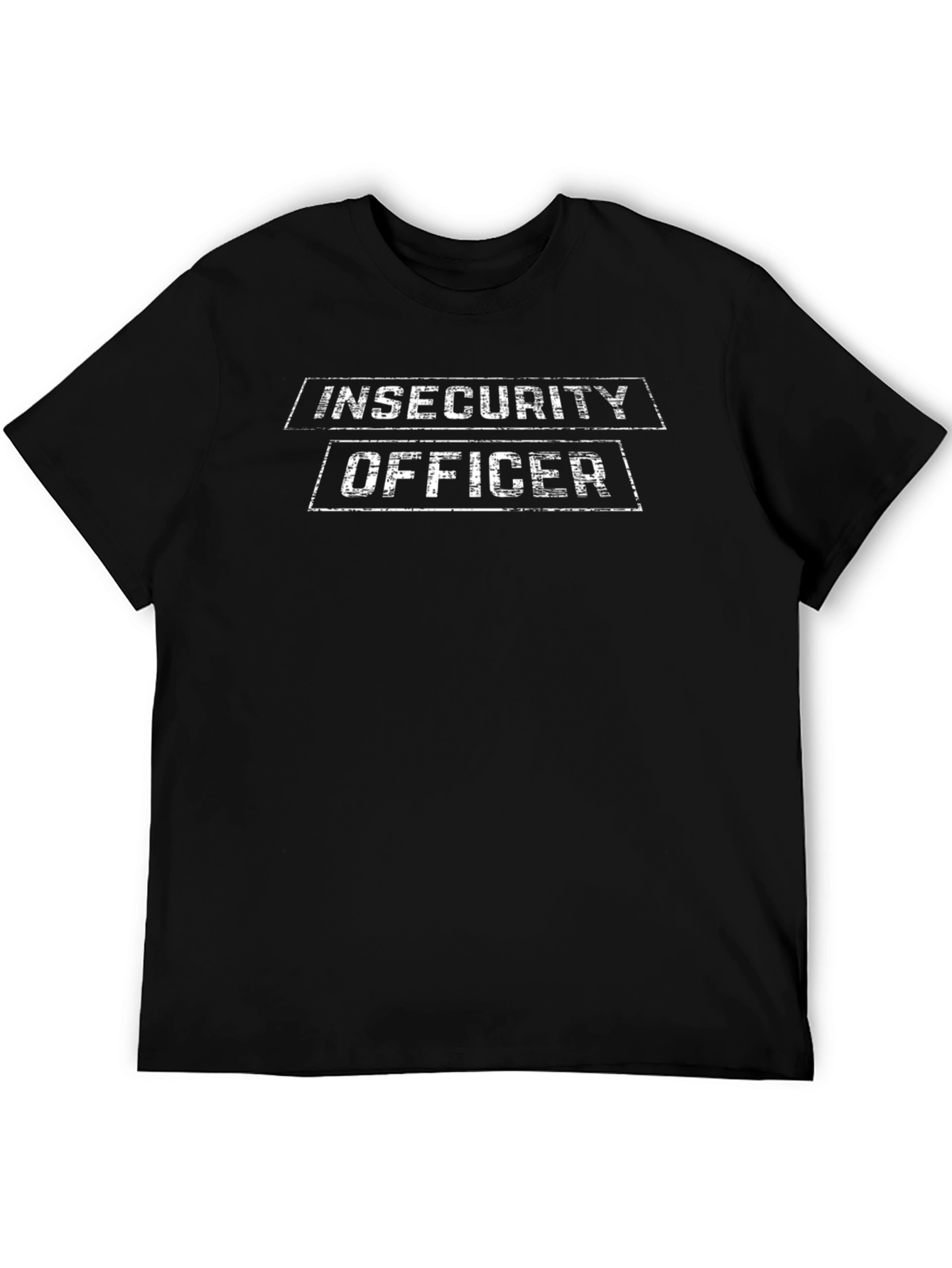 Black Insecurity Officer Novelty Graphic Tee view 5