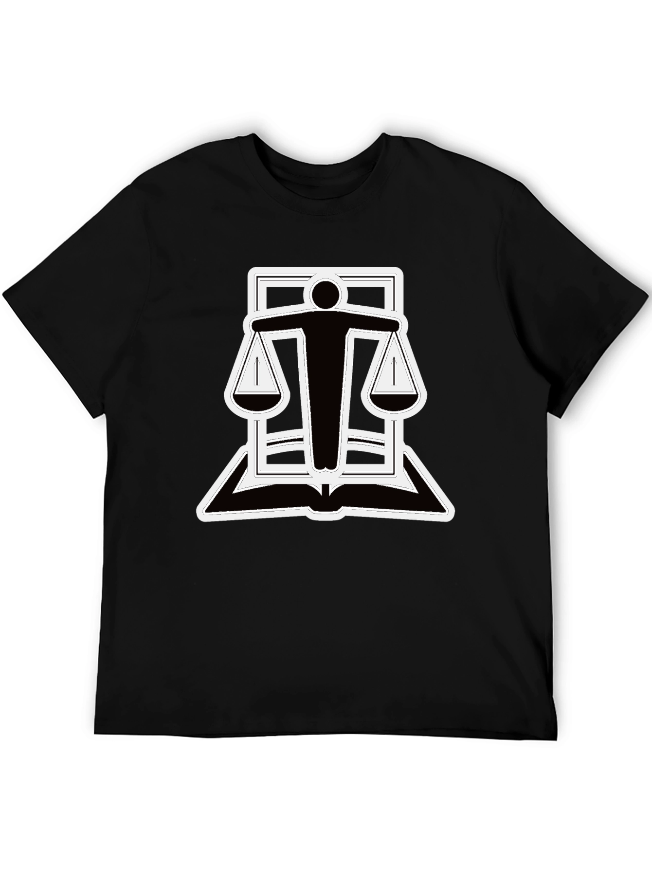 Black Scales of Justice T-Shirt - Law & Order Tee view 5