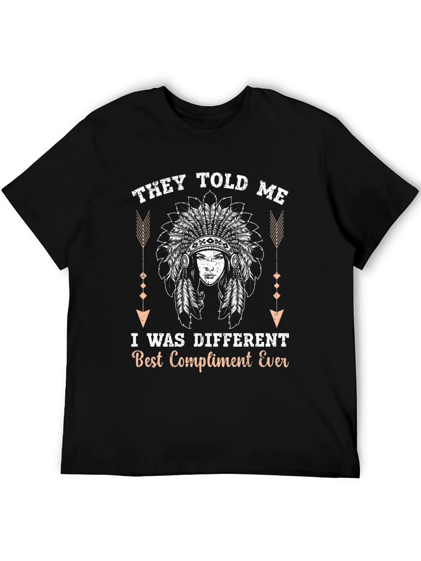 Black They Told Me I Was Different T-Shirt view 5