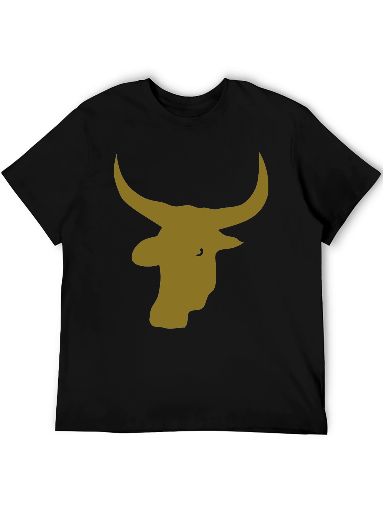 Black Bull Silhouette Black T-Shirt view 5
