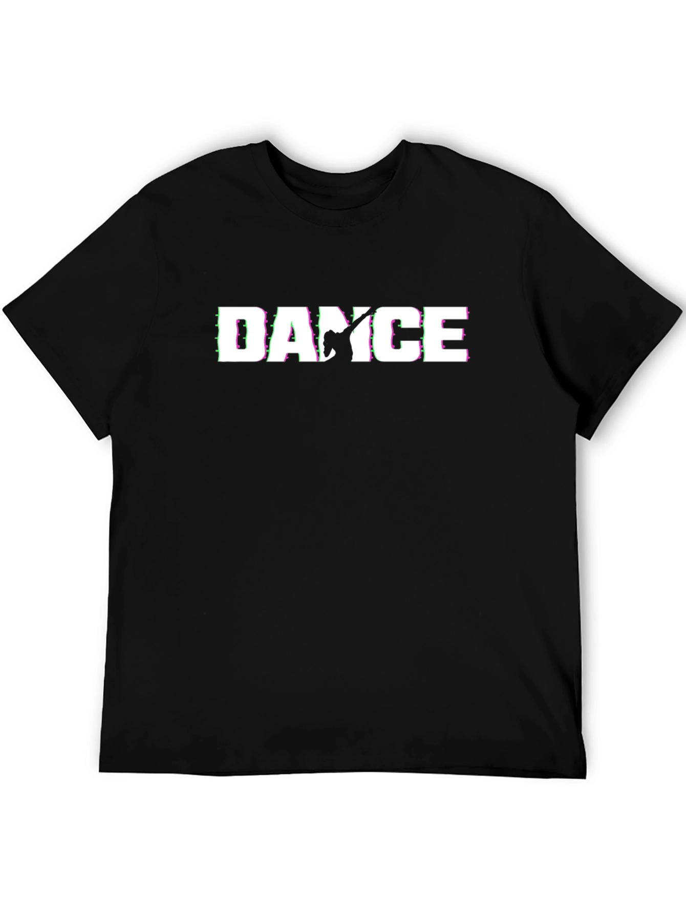 Black Dance Graphic Tee - Black Cotton T-Shirt view 5