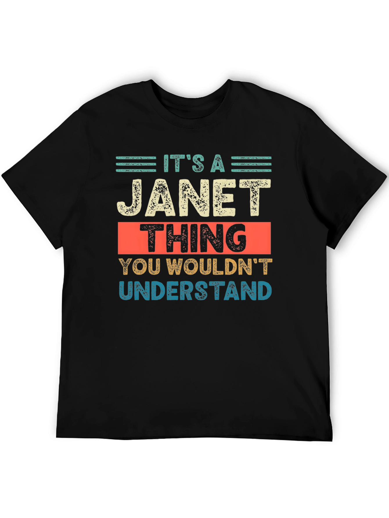 Black It's a Janet Thing T-Shirt - Unique Name Gift Tee view 5