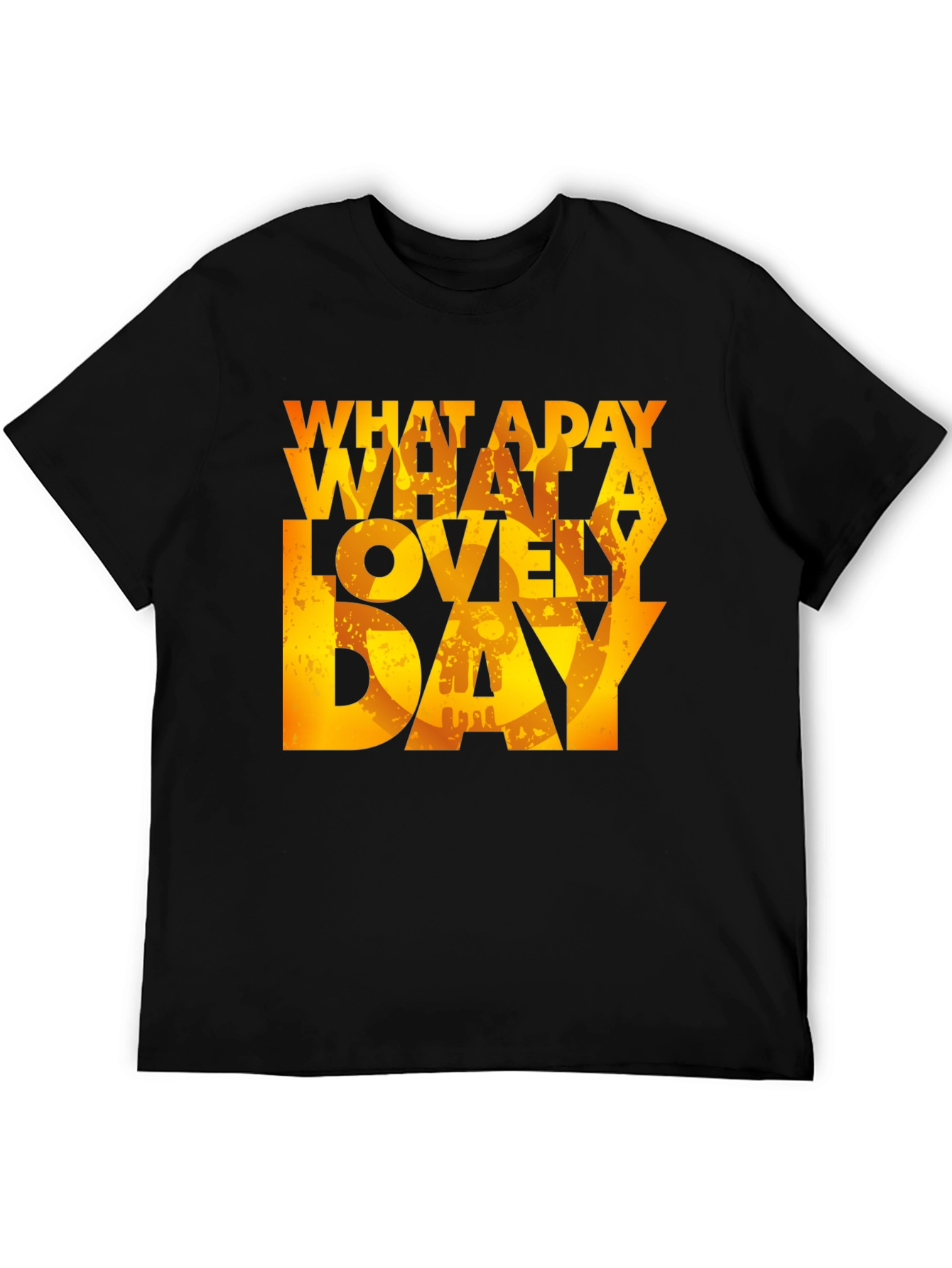 Black What a Lovely Day T-Shirt - Black Graphic Tee view 5