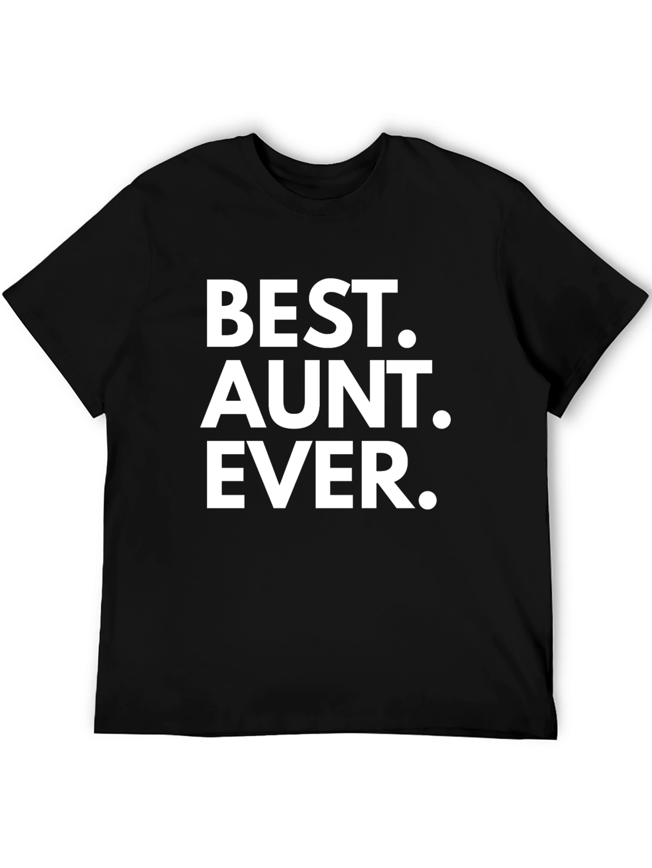 Black Best Aunt Ever T-Shirt - Black Novelty Tee view 5
