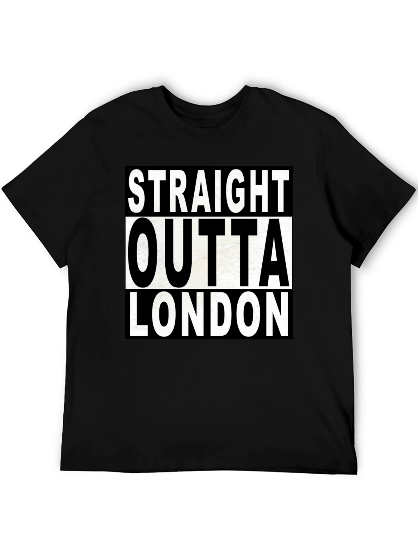 Black Straight Outta London T-Shirt view 5