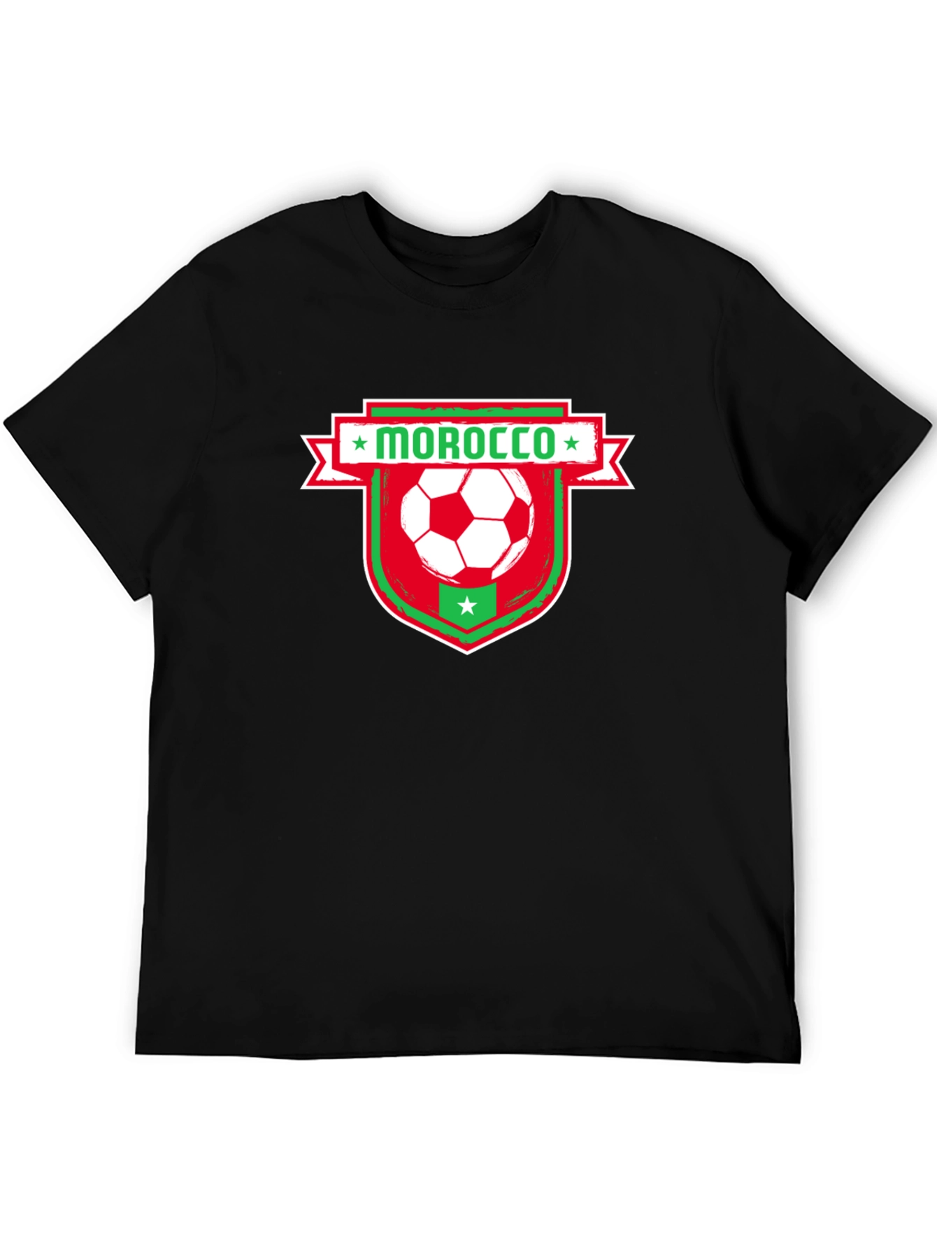 Black Morocco Soccer Black T-Shirt view 5