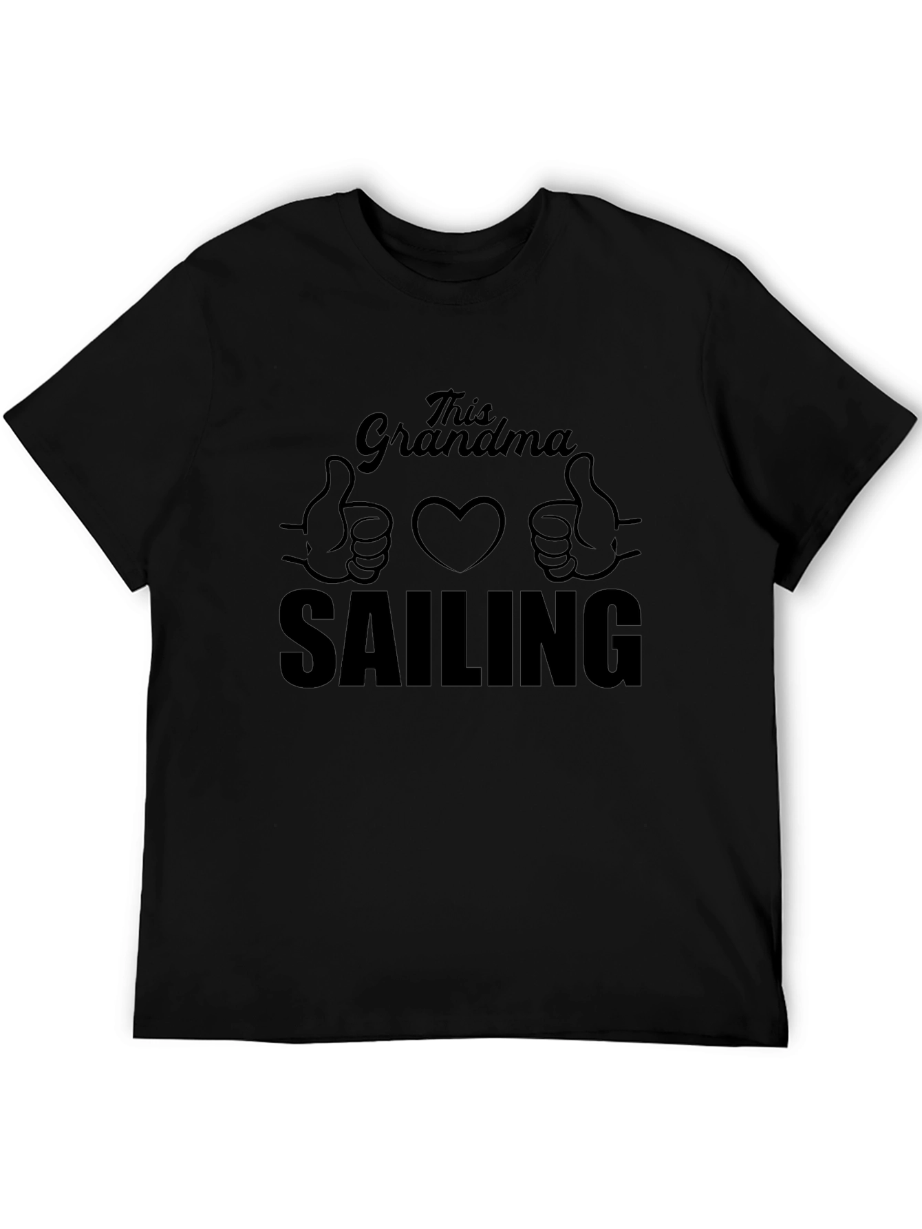 Black This Grandma Sailing T-Shirt - Black, Comfortable Fit view 5