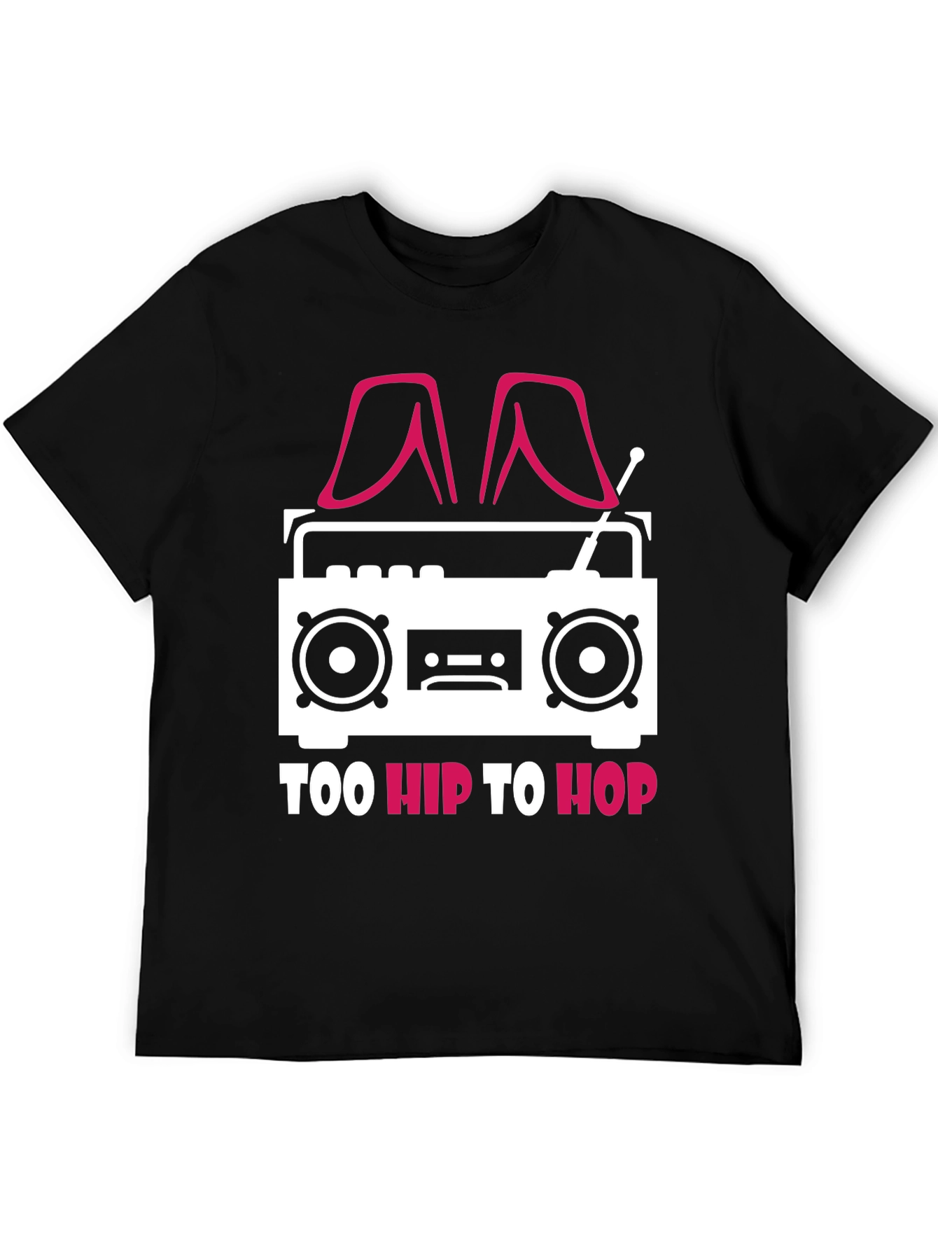 Black Too Hip To Hop T-Shirt - Novelty Graphic Tee view 5