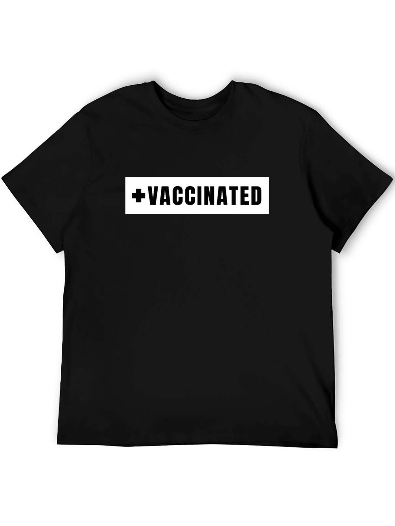 Black Vaccinated T-Shirt - Show Your Status! view 5
