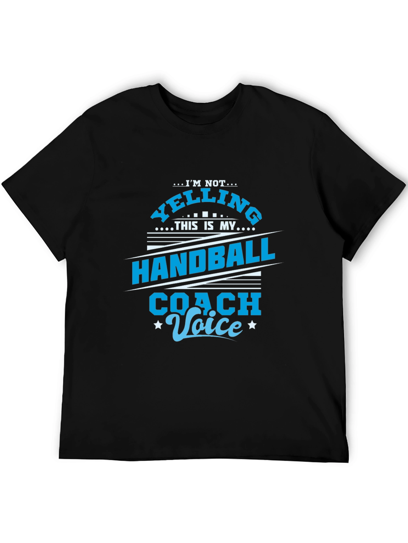 Black Handball Coach Voice T-Shirt - Funny Sports Tee view 5