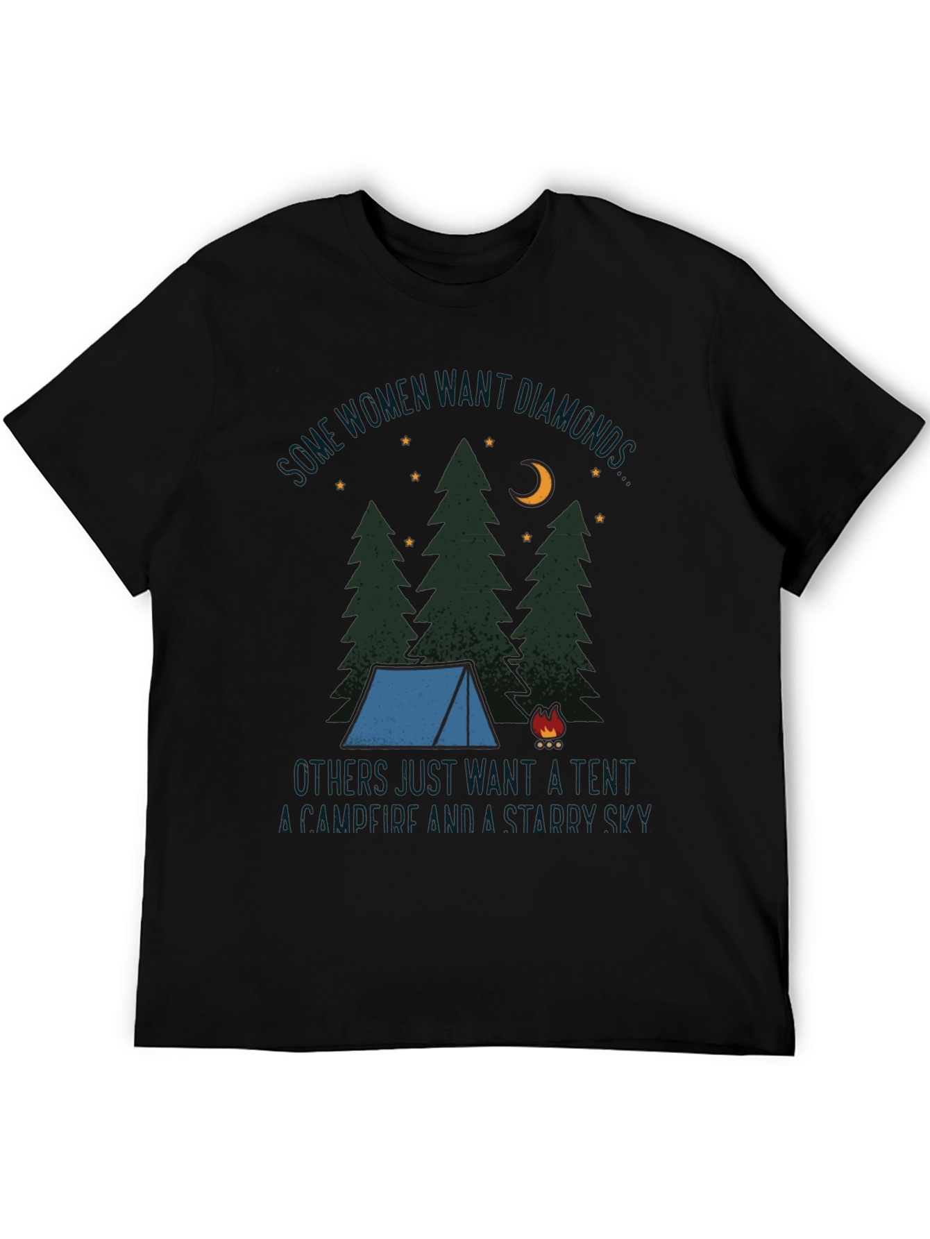 Camping Tent Starry Sky Graphic Tee - 5