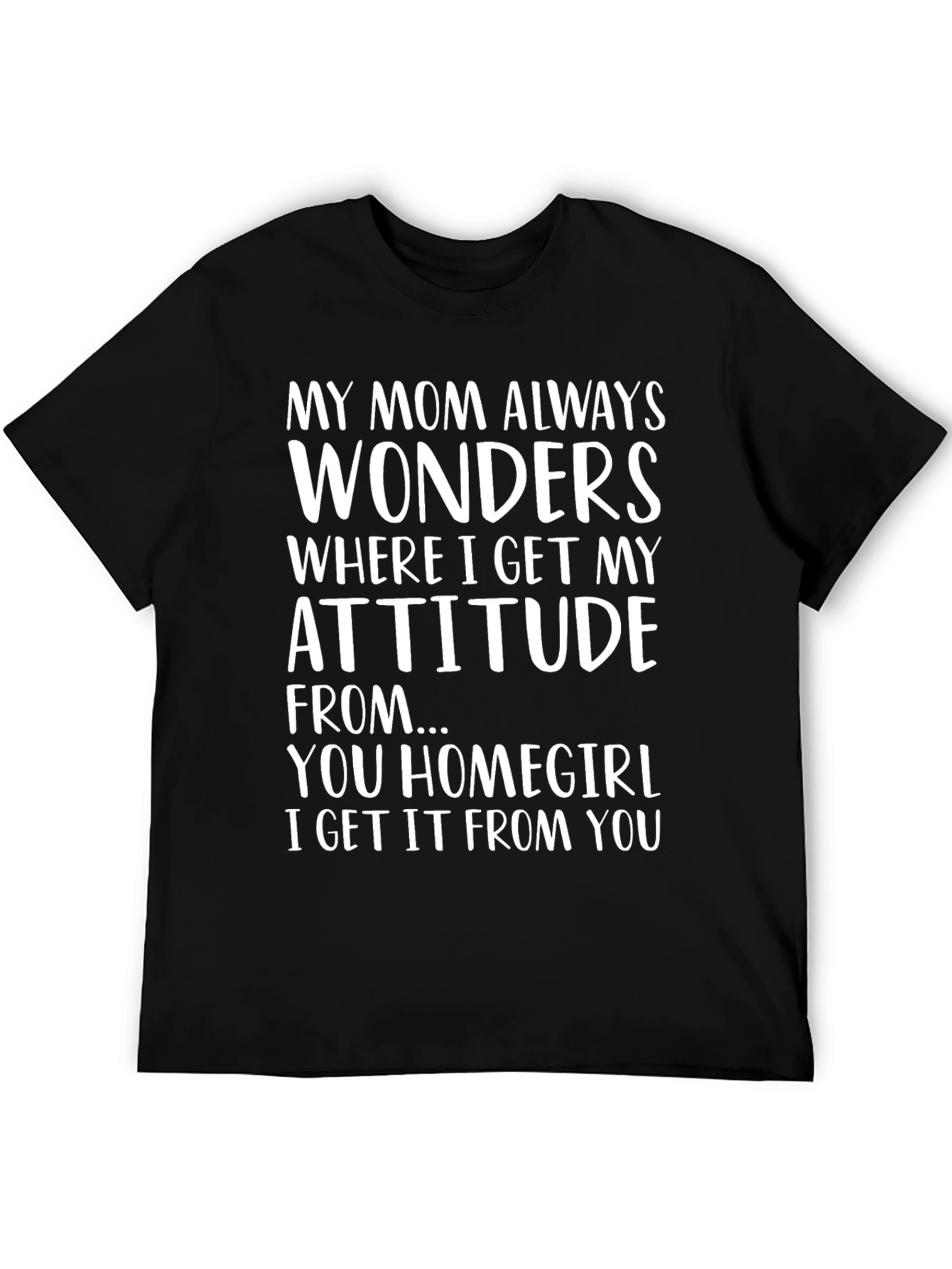 Black Funny 'My Mom Always Wonders' Graphic Tee view 5