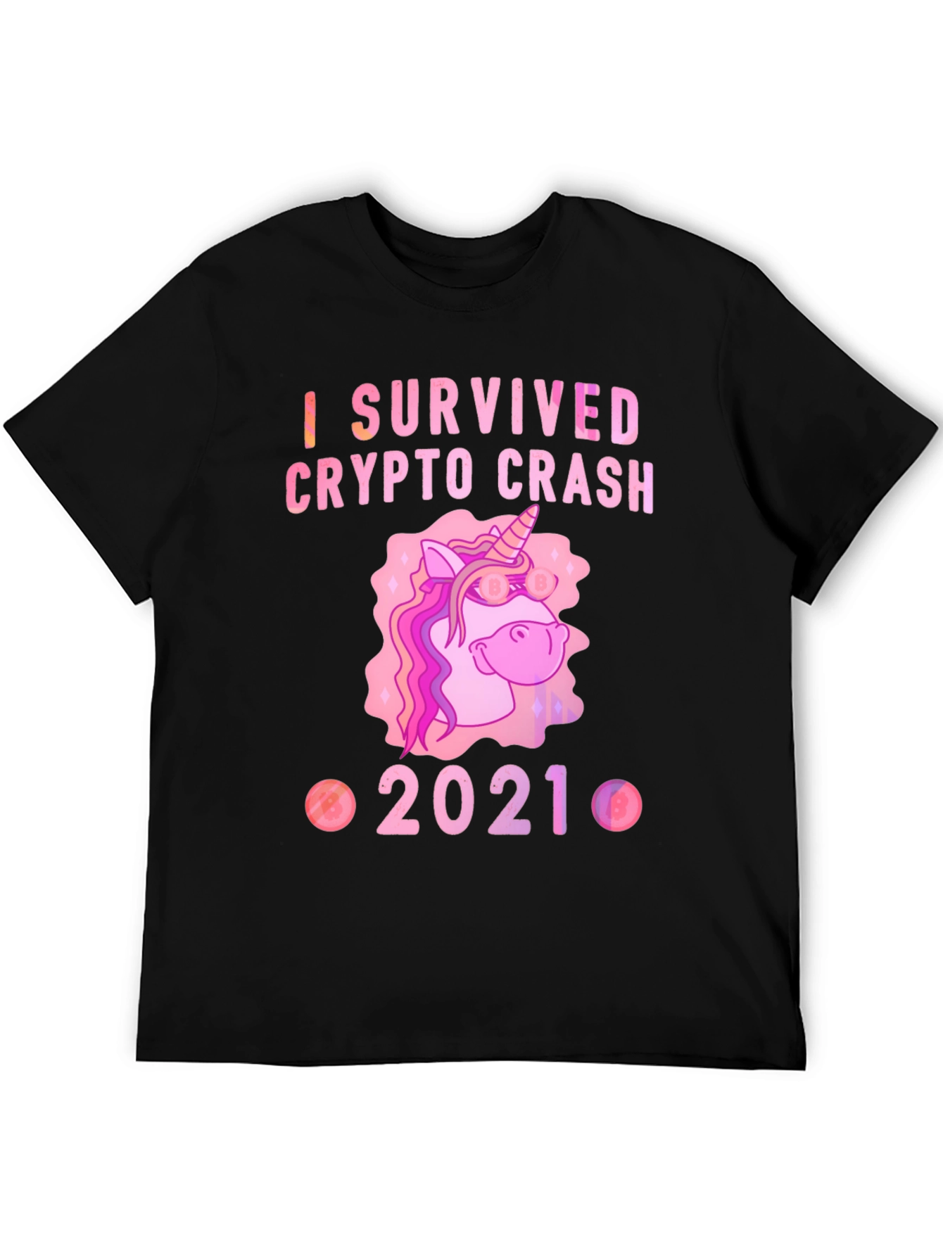 Black Crypto Crash Survivor 2021 Black T-Shirt view 5