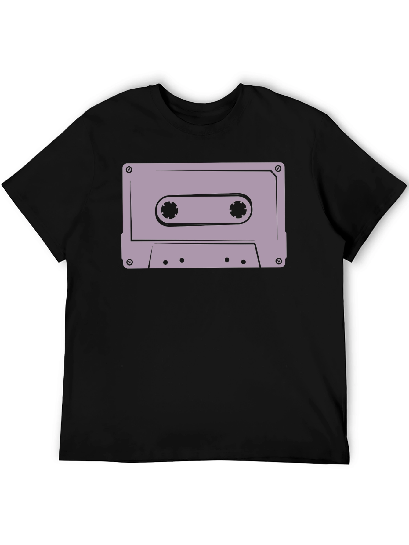 Black Retro Cassette Tape Graphic Tee - Black view 5