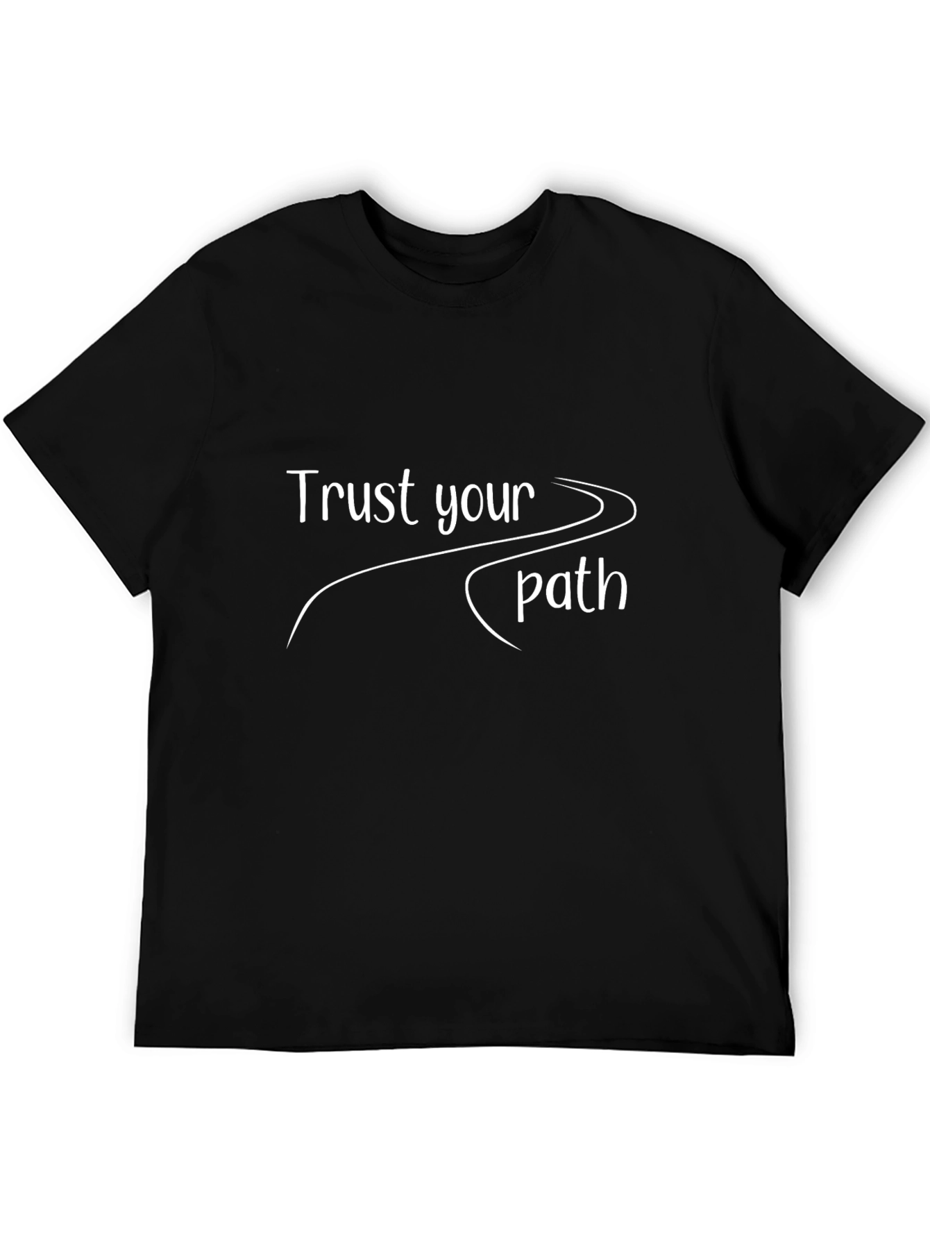 Black Trust Your Path Black Graphic Tee view 5