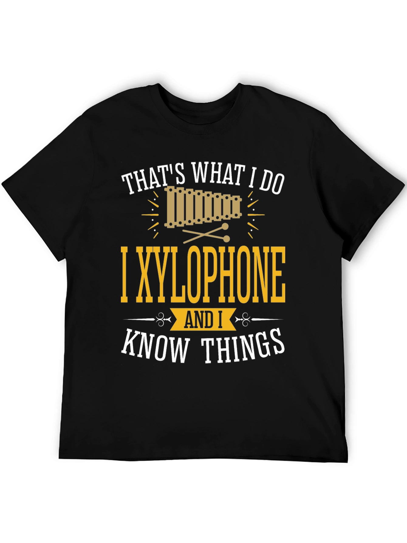 Black That's What I Do I Xylophone T-Shirt view 5