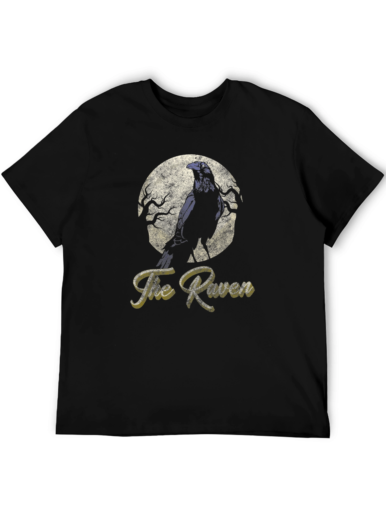 Black Raven Graphic Print T-Shirt - Classic Style view 5