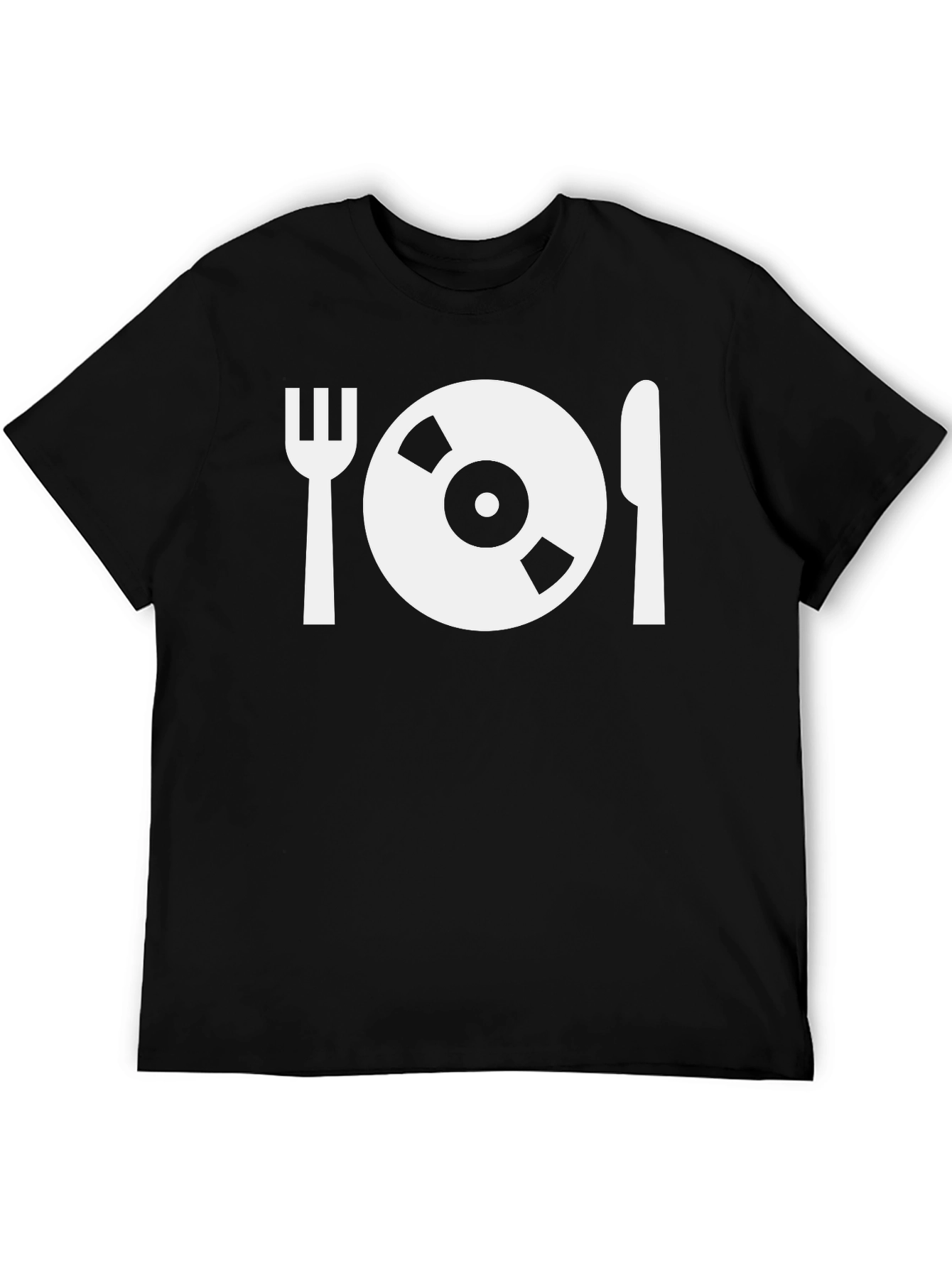 Black Vinyl Record Dinner T-Shirt view 5