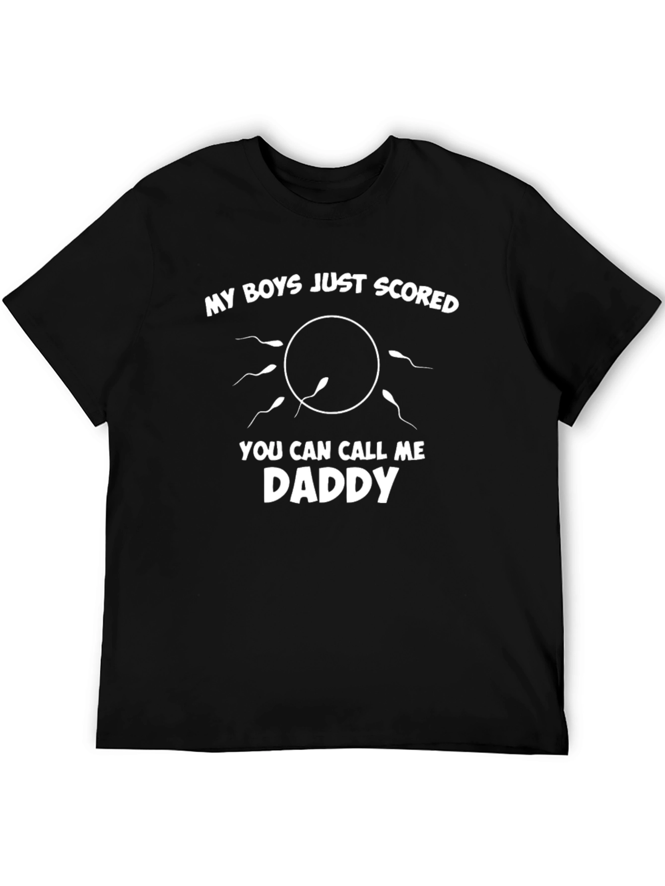 Black My Boys Just Scored Daddy T-Shirt view 5