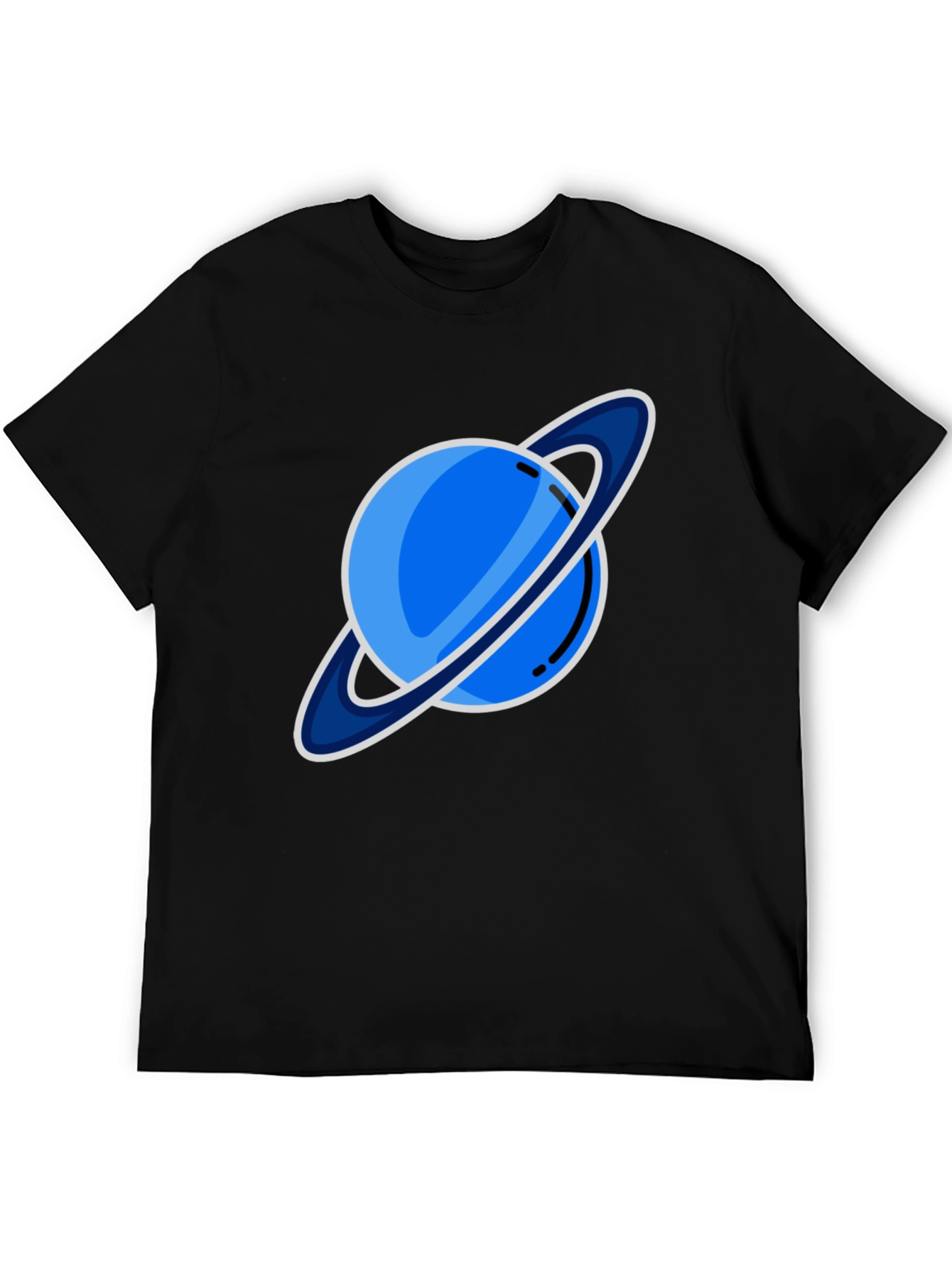 Black Saturn Graphic T-Shirt - Black view 5