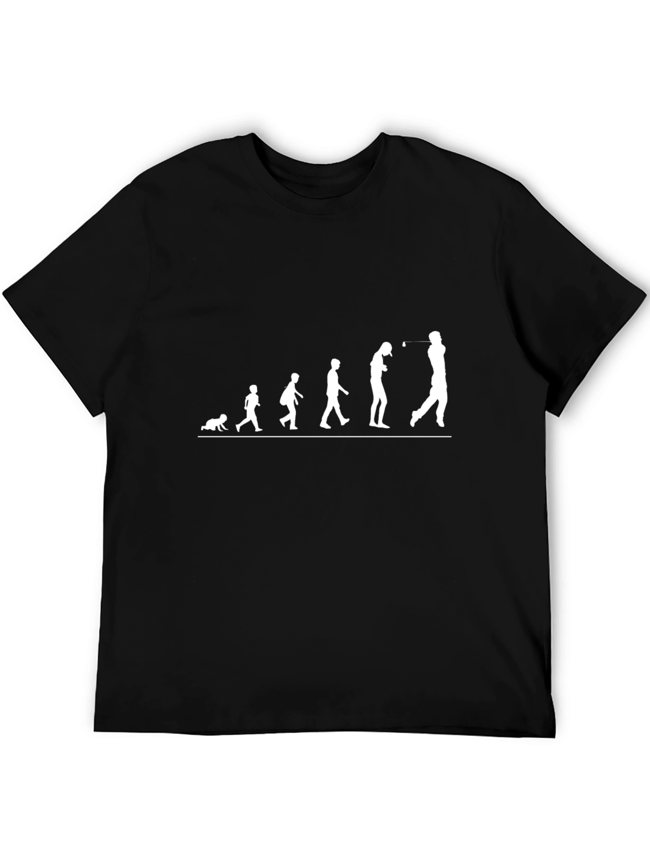 Black Evolution of a Golfer T-Shirt - Black view 5