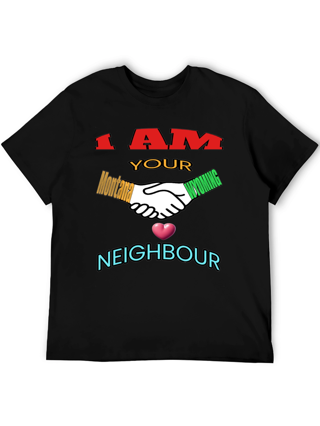 Black I Am Your Neighbour T-Shirt view 5