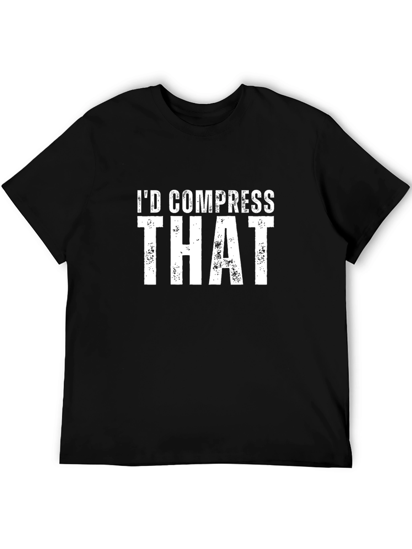 Black I'd Compress That Graphic T-Shirt view 5
