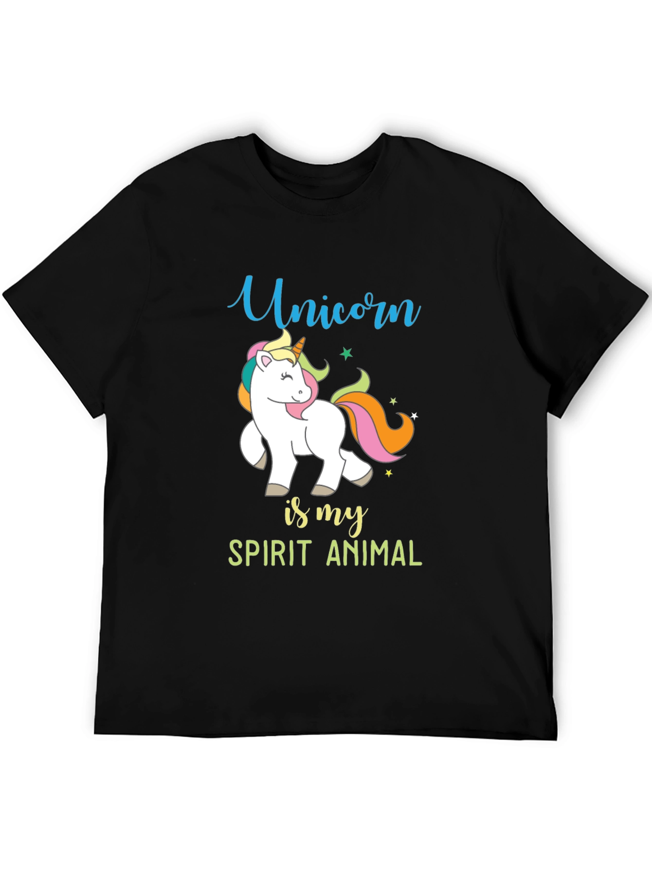 Black Unicorn Spirit Animal Graphic Tee view 5
