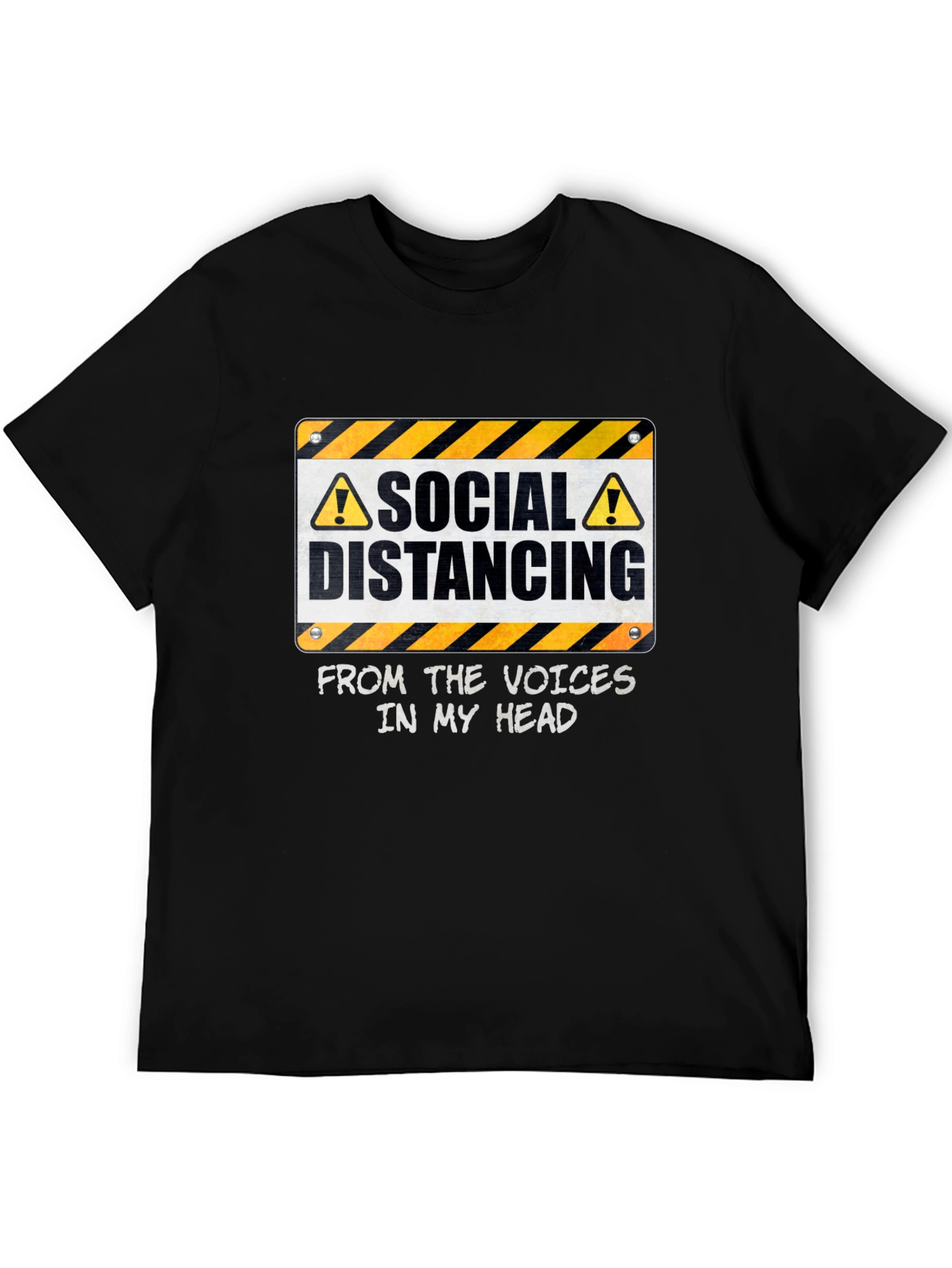 Black Social Distancing From Voices T-Shirt view 5