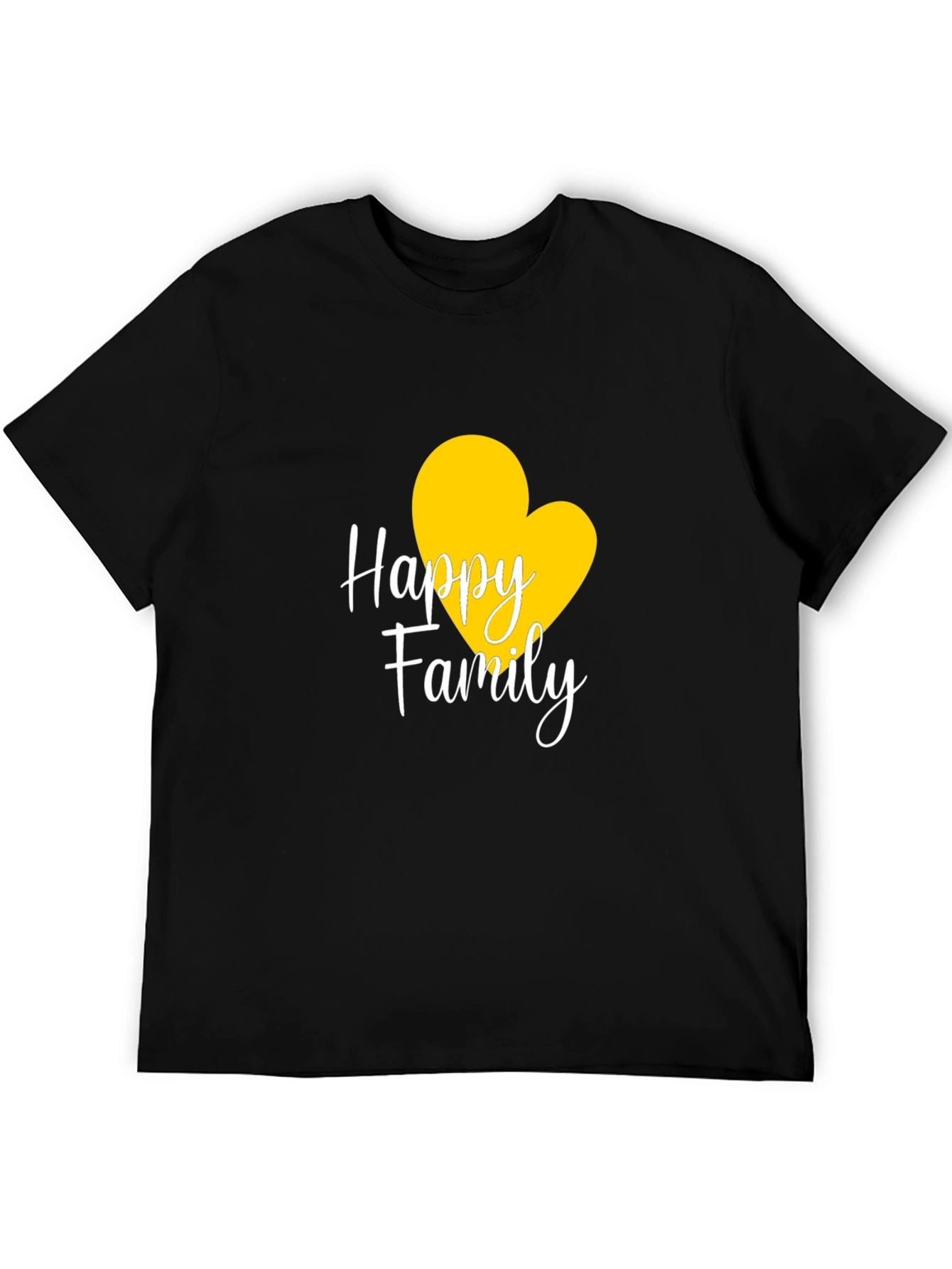 Black Happy Family Heart Graphic Tee view 5