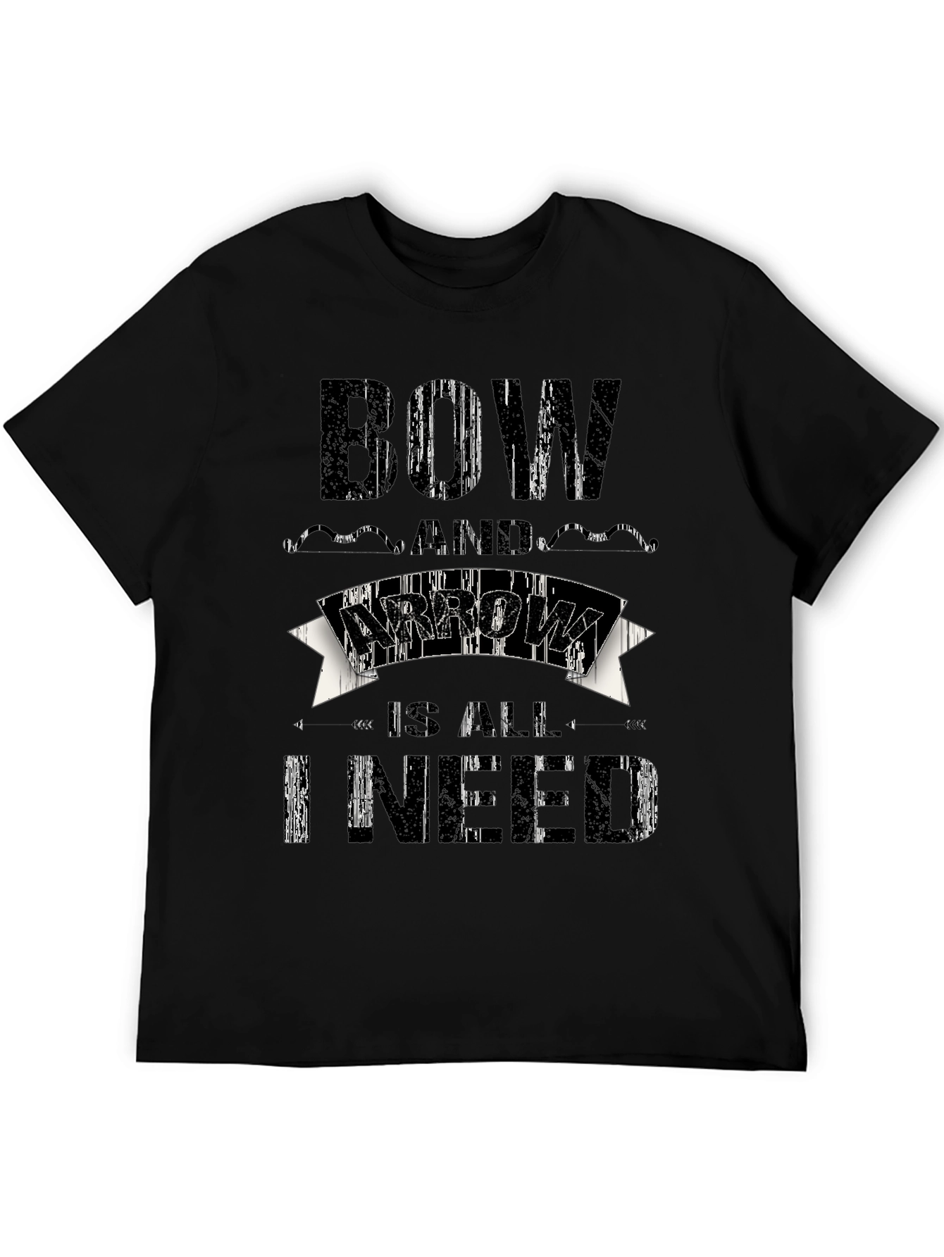 Black Bow and Arrow Graphic Tee - Archery T-Shirt view 5