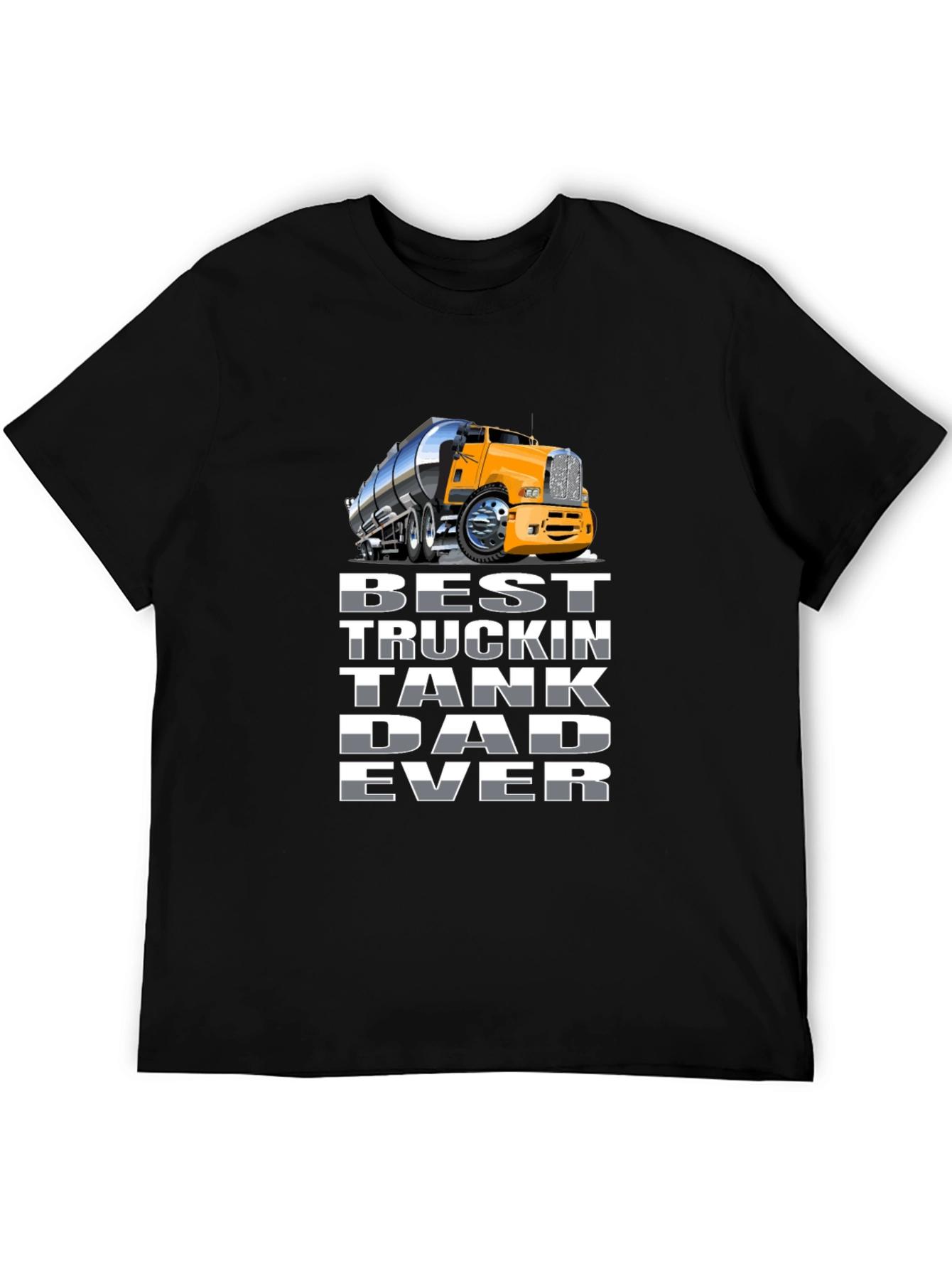 Black Best Truckin' Tank Dad Ever T-Shirt view 5
