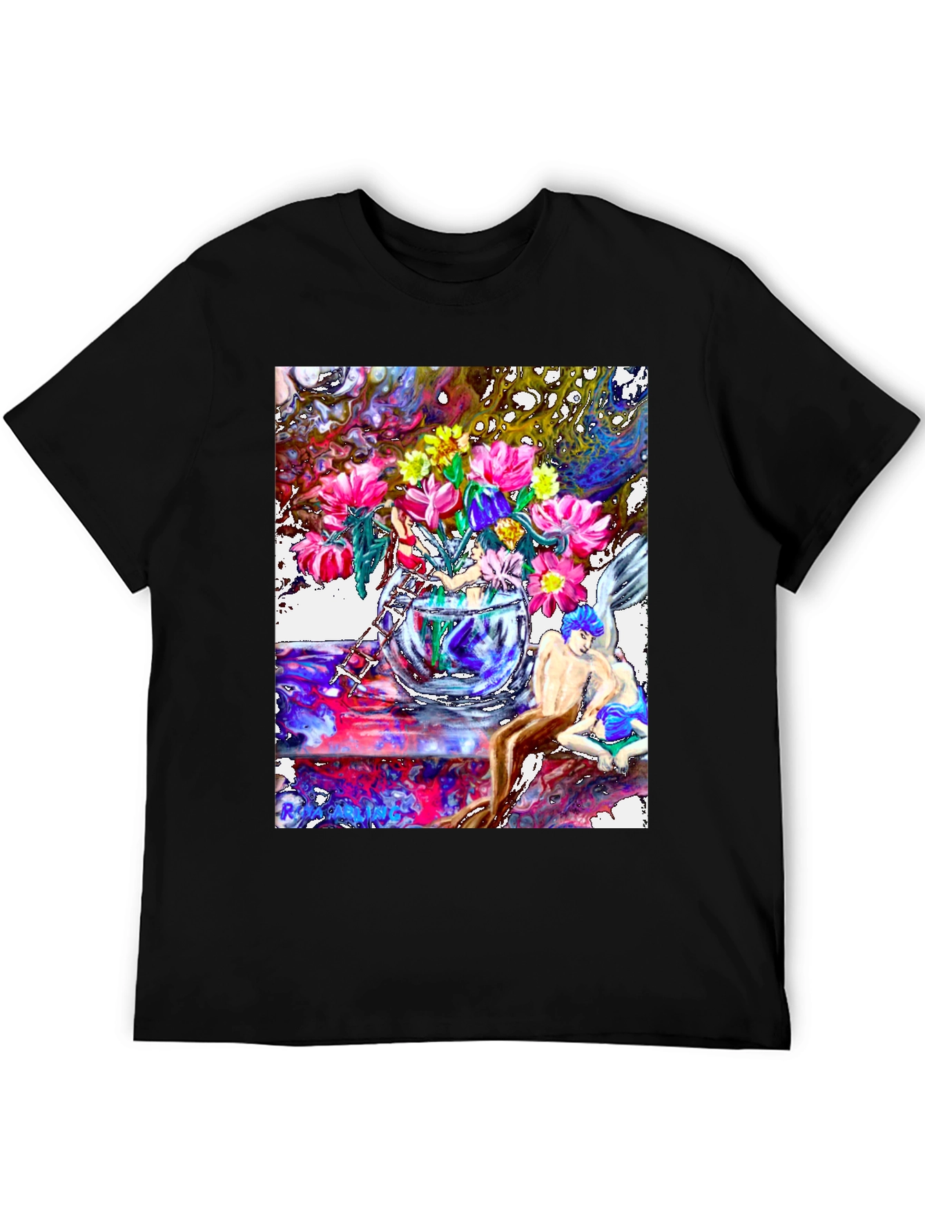 Black Floral Fairytale T-Shirt view 5