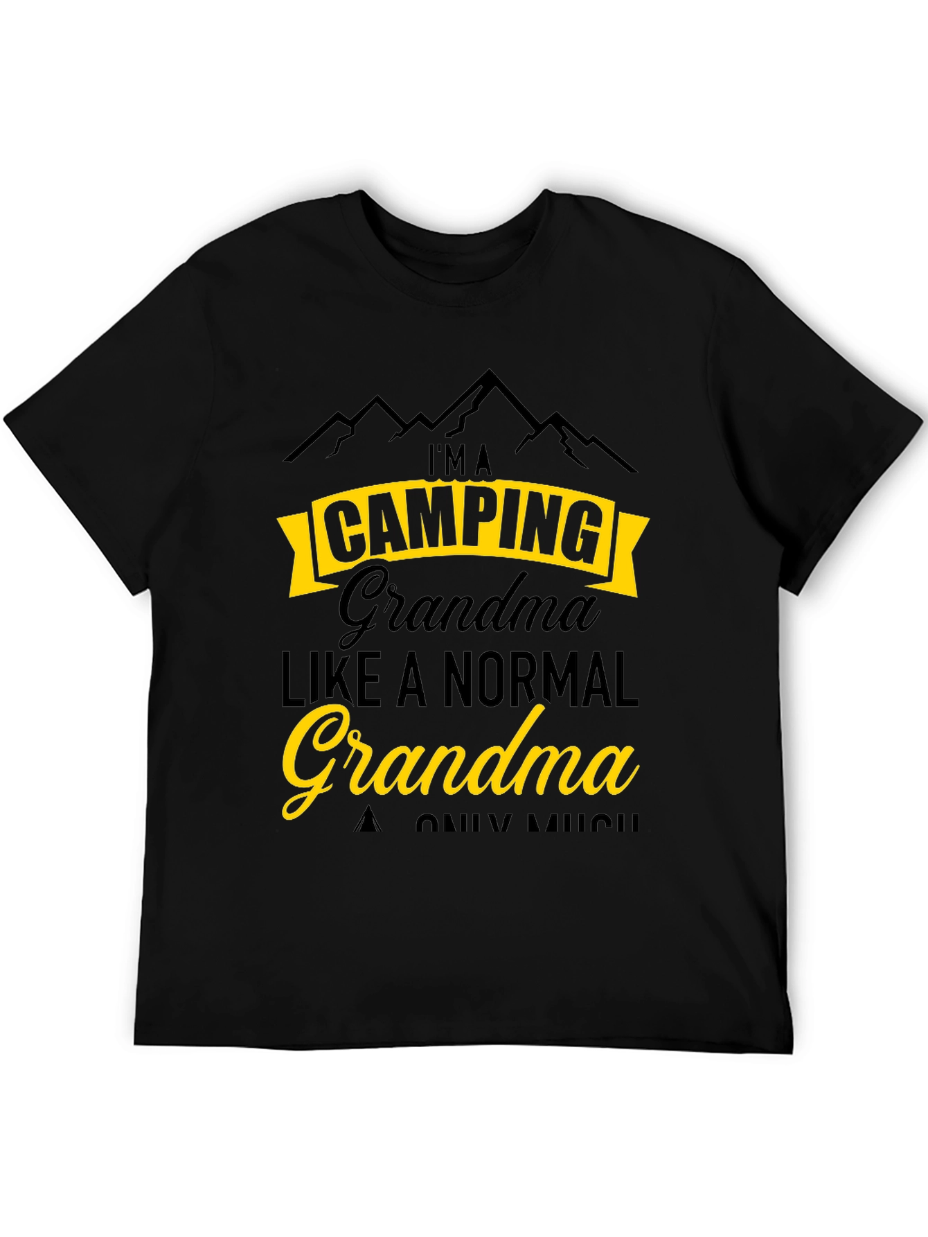 Black Camping Grandma T-Shirt - Funny Outdoor Tee view 5