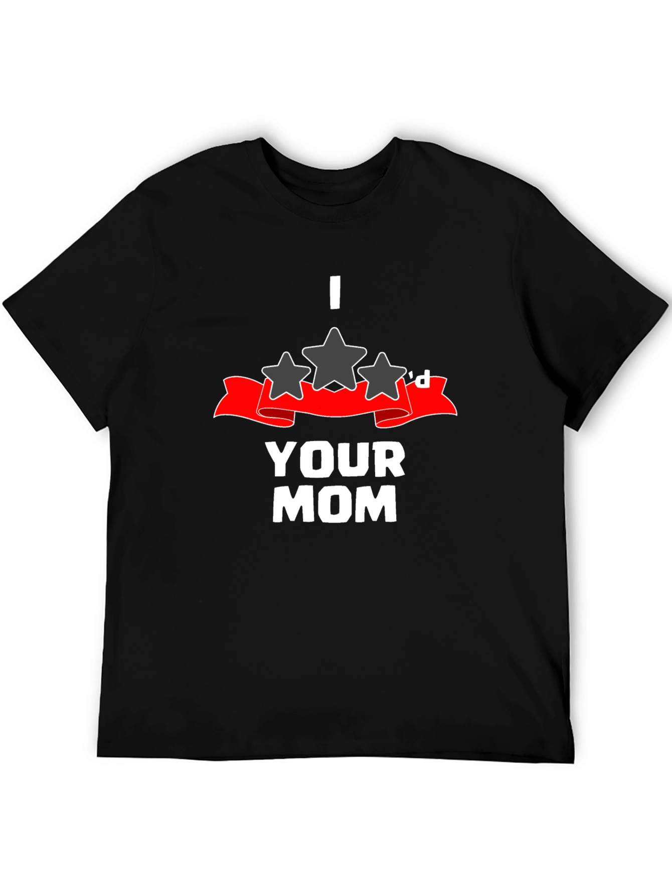 Black I 3 Star'd Your Mom Graphic T-Shirt view 5