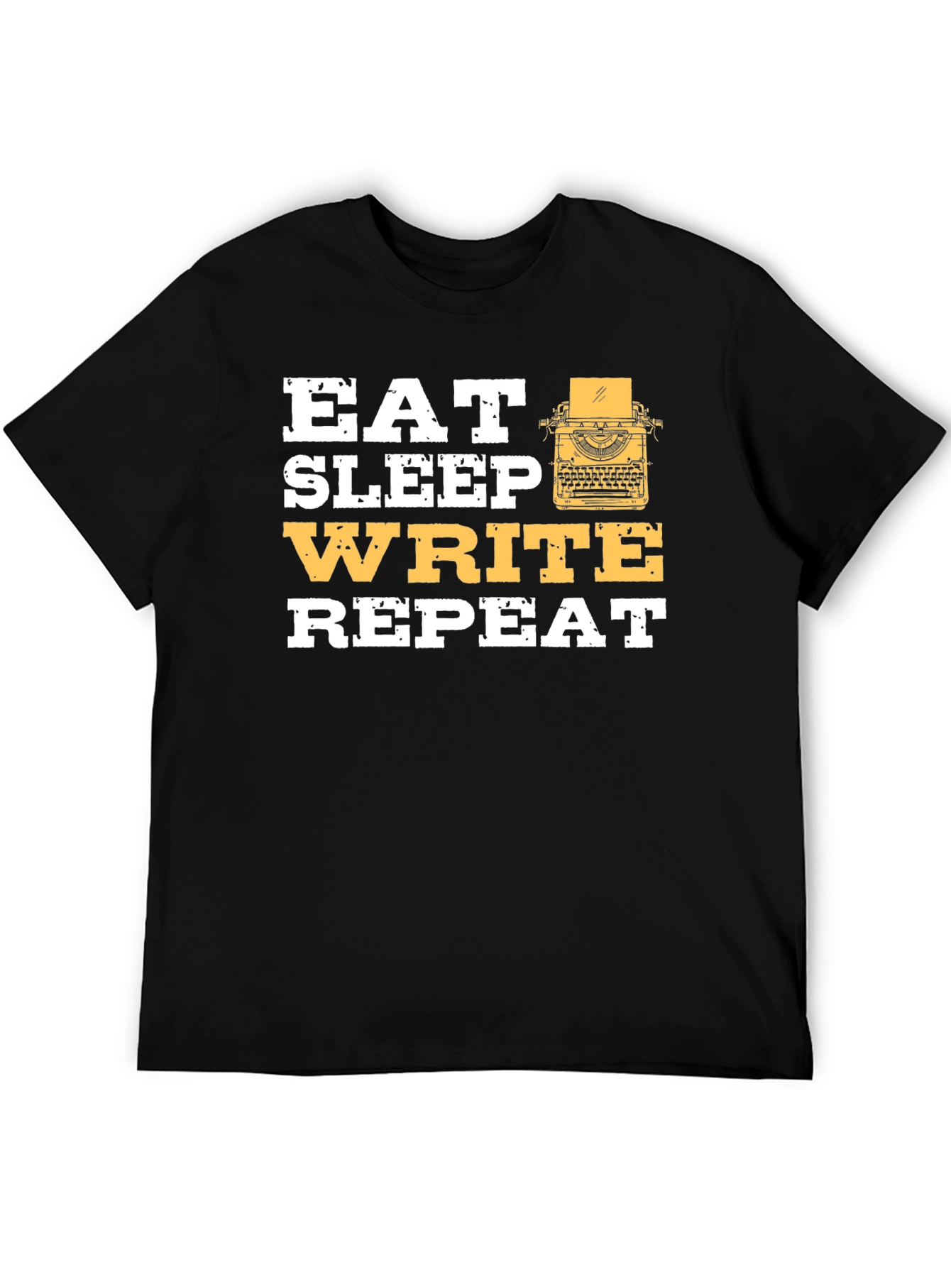 Black Eat Sleep Write Repeat T-Shirt - Writer's Gift view 5