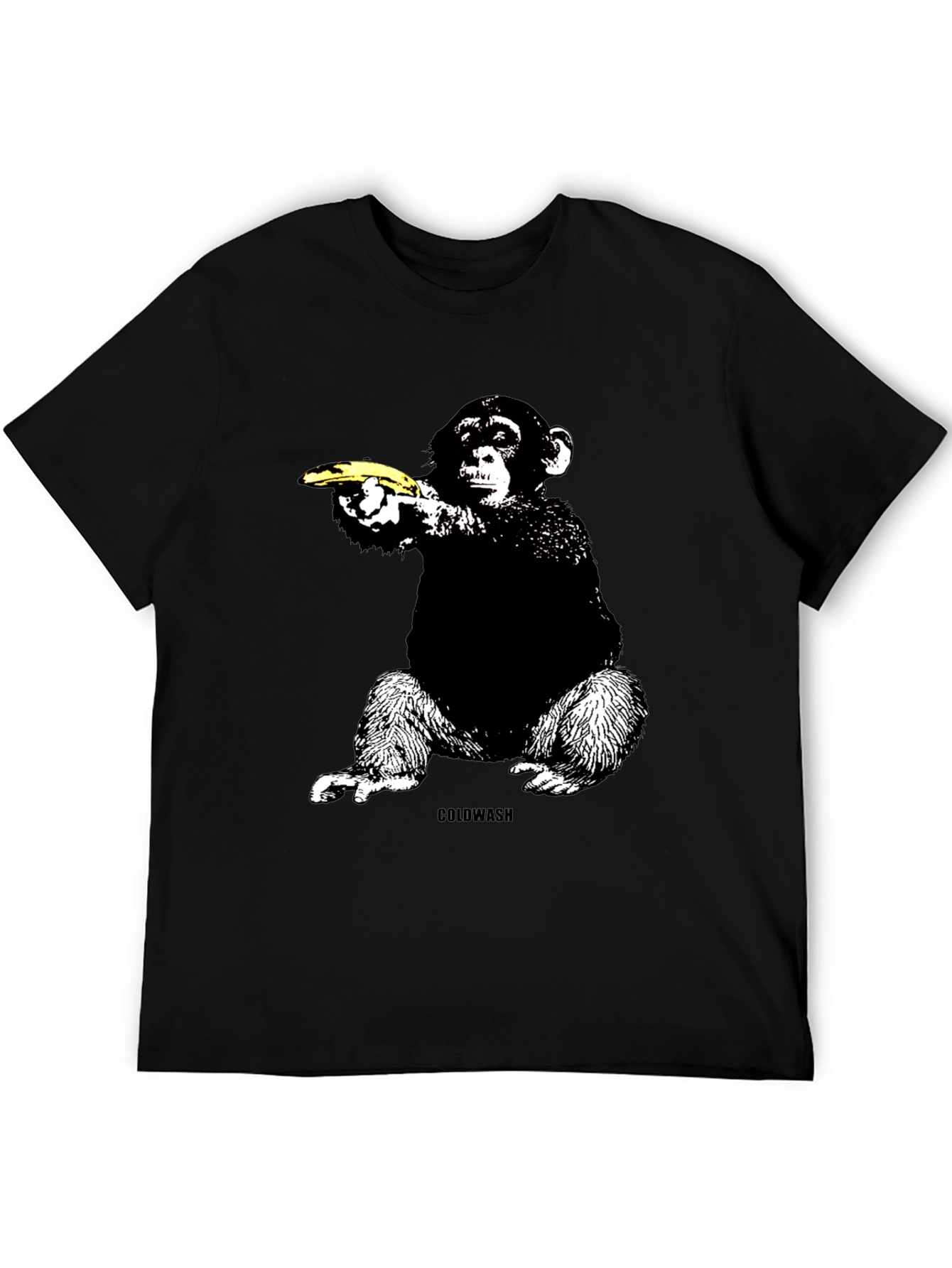 Black Banana Gun Monkey T-Shirt - Unique Graphic Tee view 5