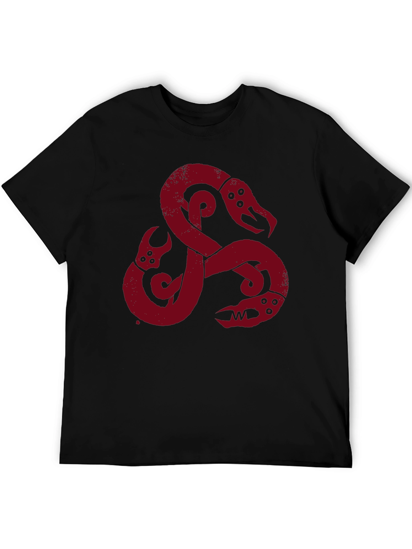 Black Viking Serpent Graphic Tee - Men's Black T-Shirt view 5