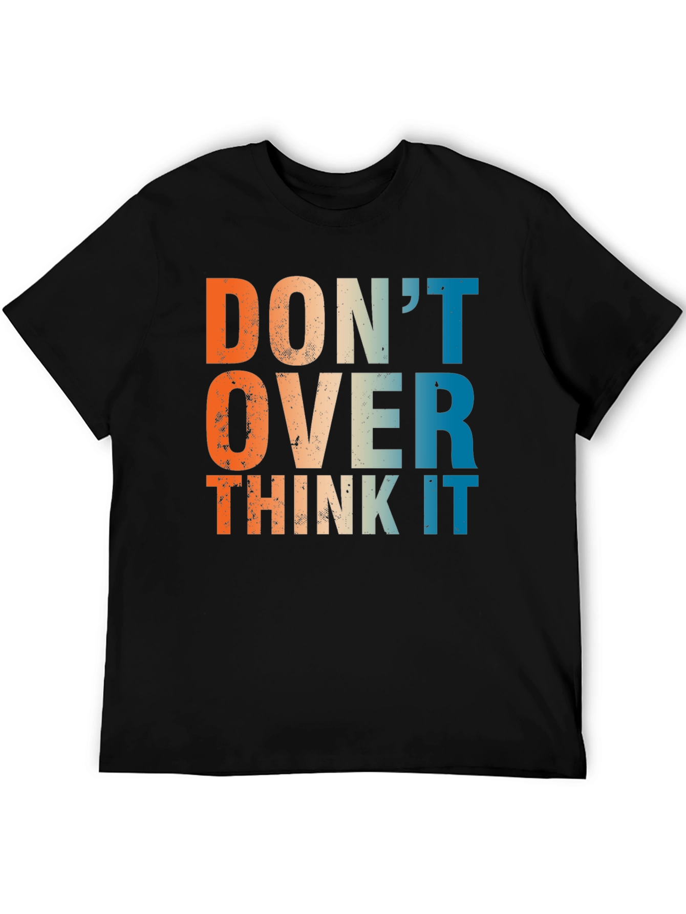 Black Don't Over Think It - Retro Graphic T-Shirt view 5