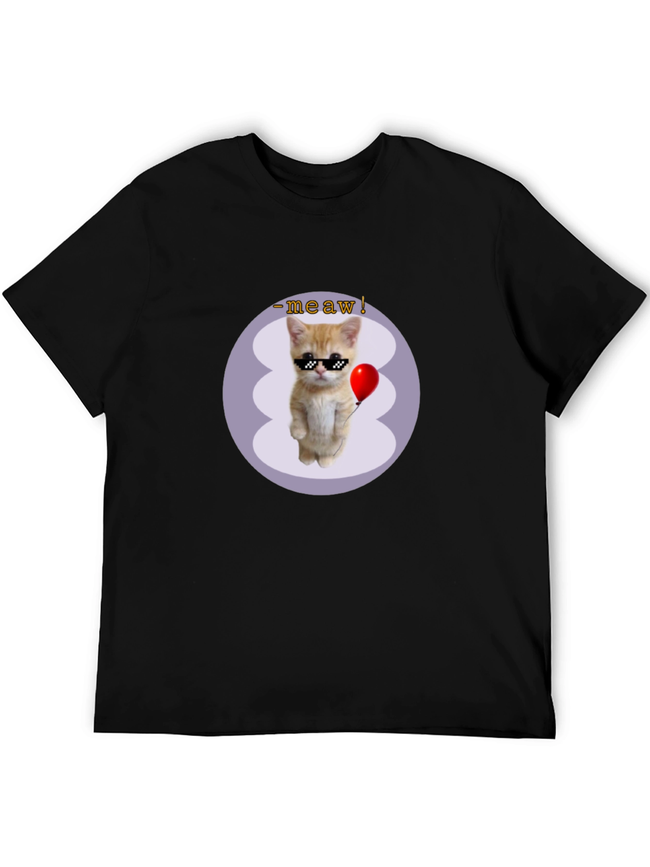 Black Cool Cat T-Shirt - Meaw! view 5