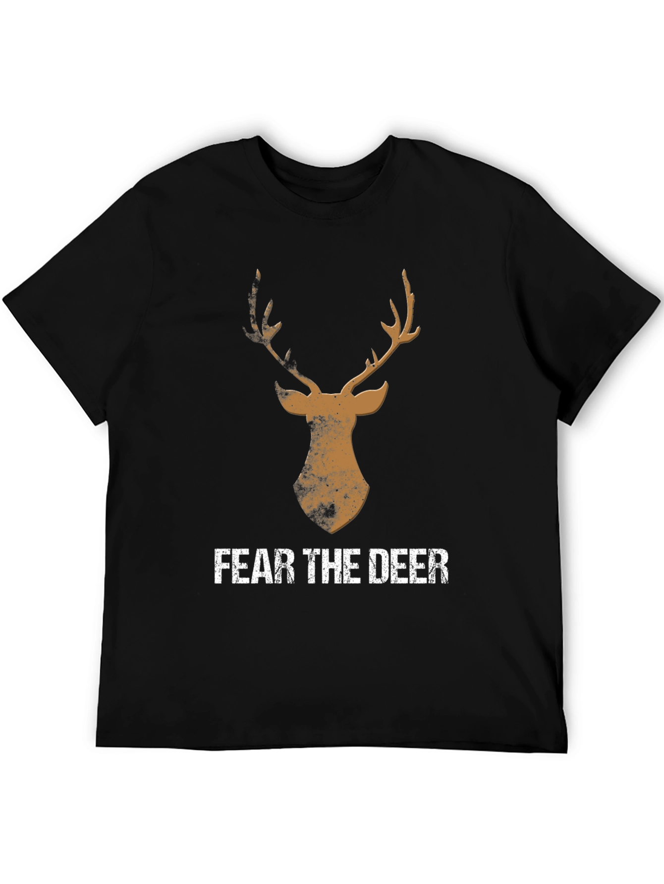 Black Fear the Deer Graphic Tee - Men's Black T-Shirt view 5