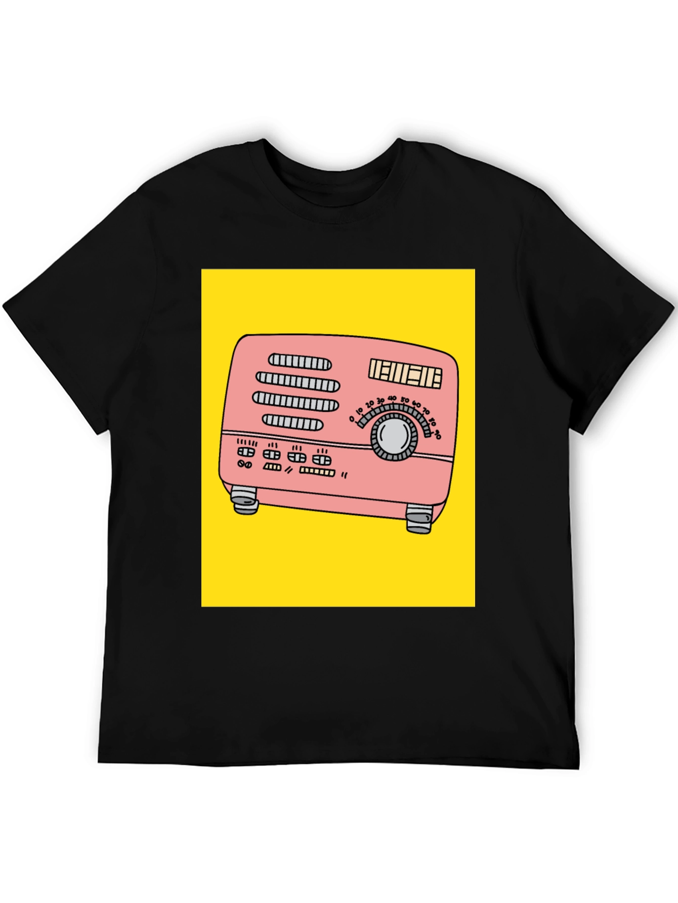 Retro Radio Graphic T-Shirt - 5