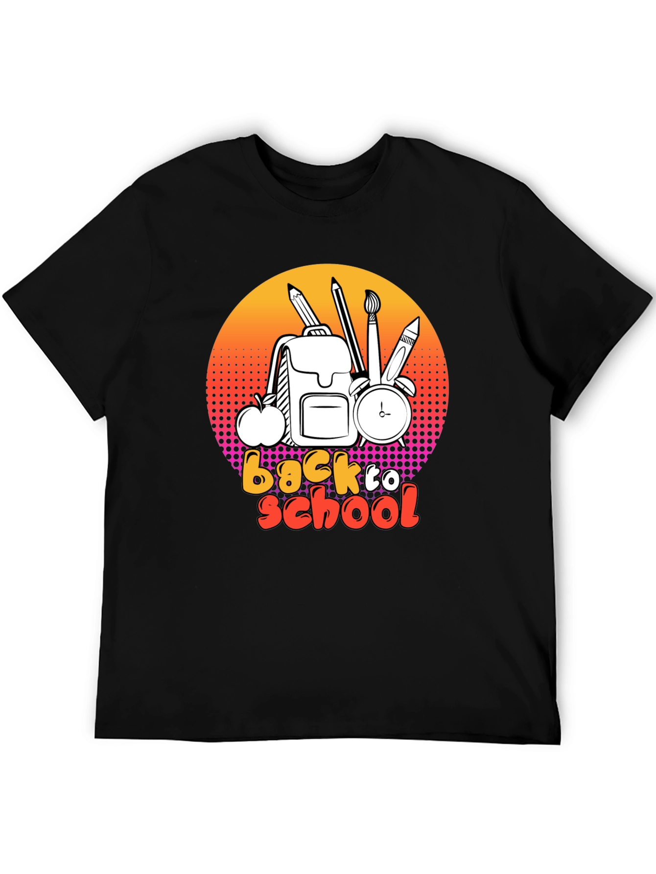Black Back to School Graphic Tee view 5