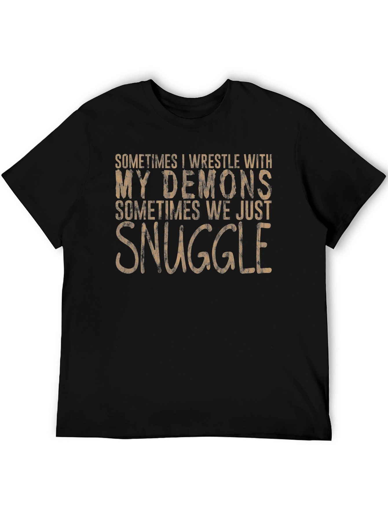 Black Demons Snuggle T-Shirt - Funny Graphic Tee view 5