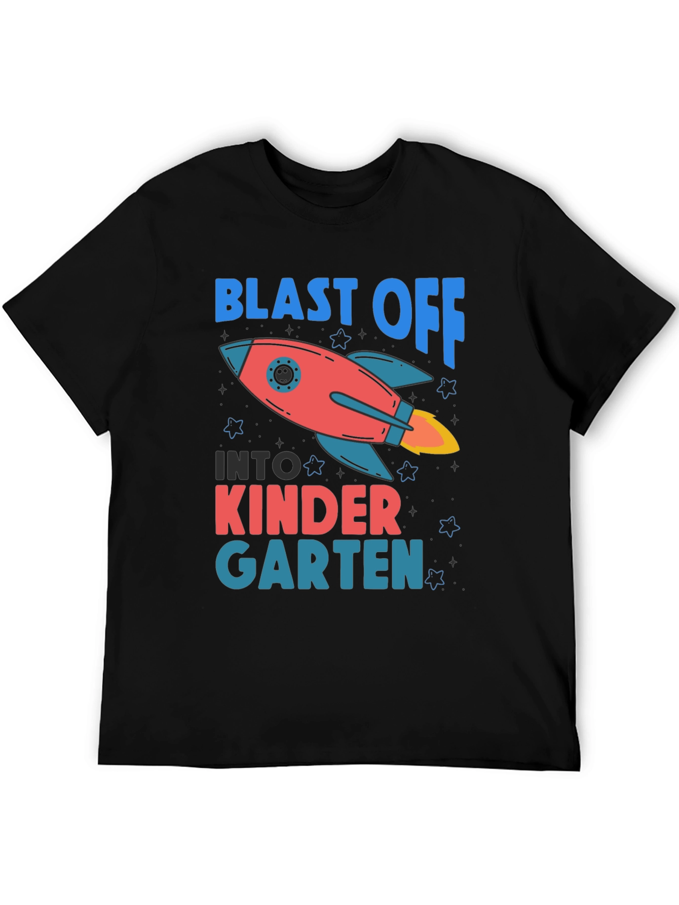 Black Blast Off to Kindergarten T-Shirt view 5