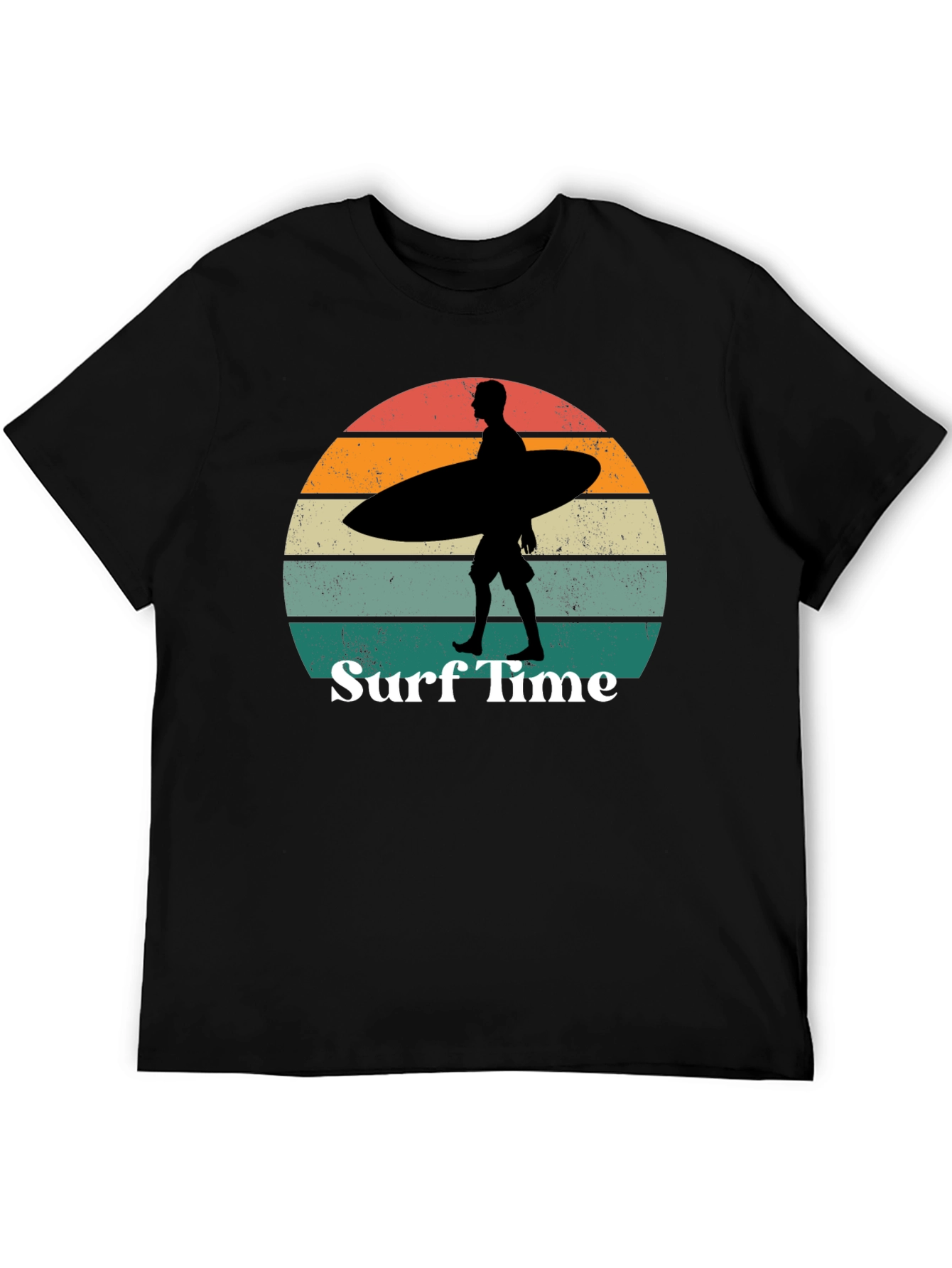 Surf Time Graphic Tee - Retro Sunset Surfer T-Shirt - 5